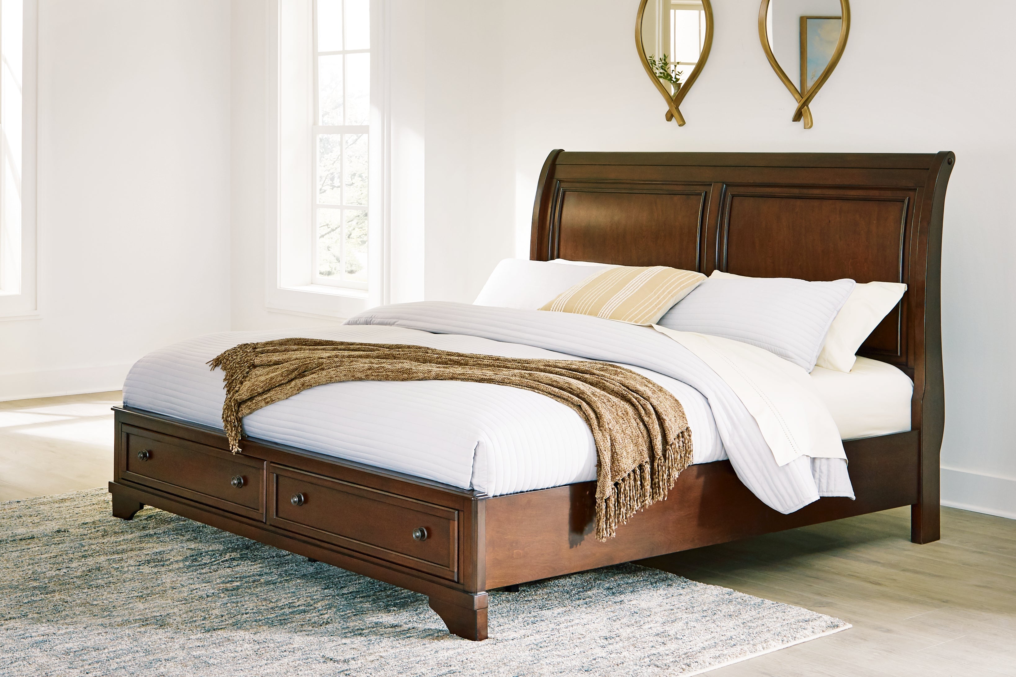 Orleans Furniture - Ashley Furniture - Trellington Bedroom - King Sleigh Storage Bed / Brown - B716B2