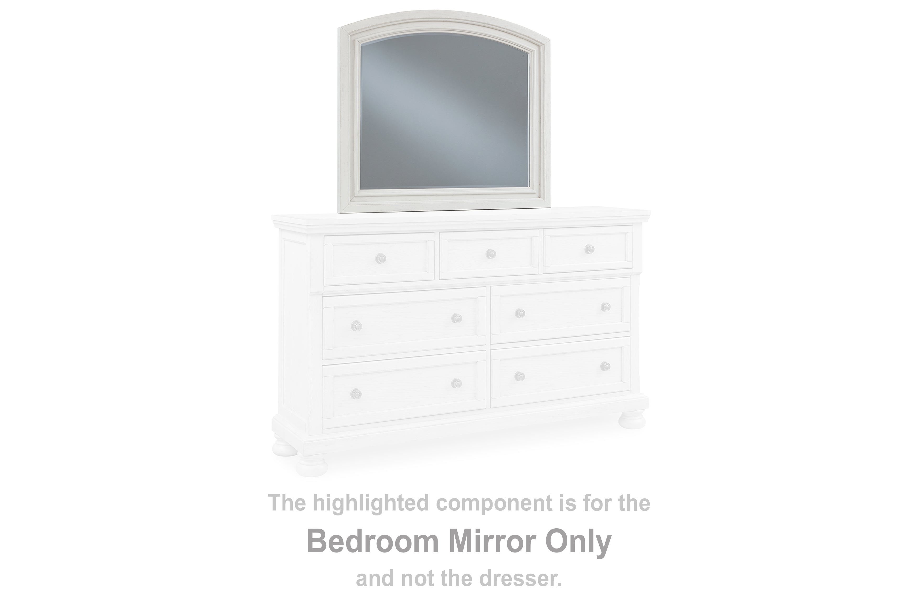 Orleans Furniture - Ashley Furniture - Robbinsdale Bedroom - Bedroom Mirror / Antique White - B742-36