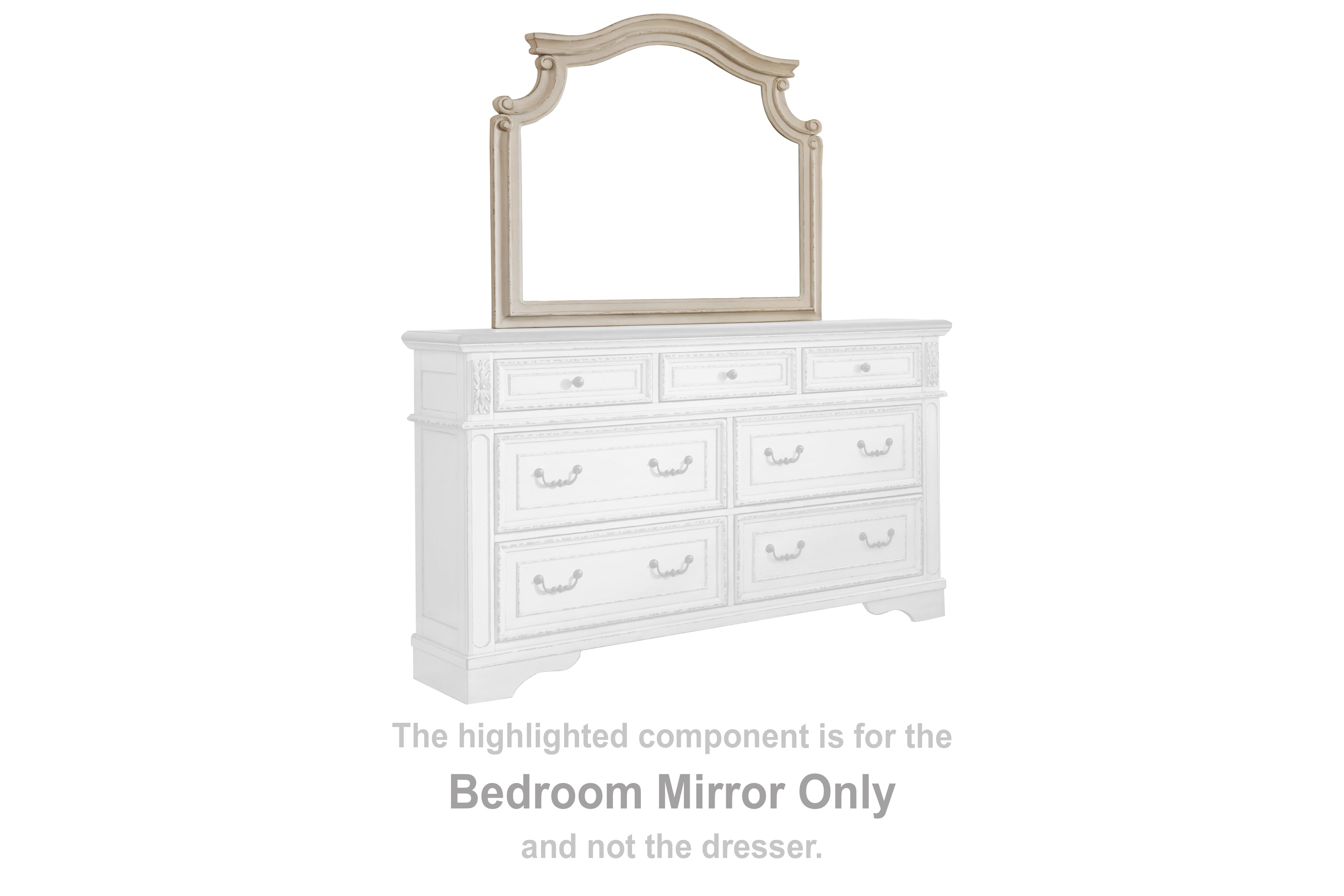 Orleans Furniture - Ashley Furniture - Realyn Bedroom - Bedroom Mirror / Chipped White - B743-36