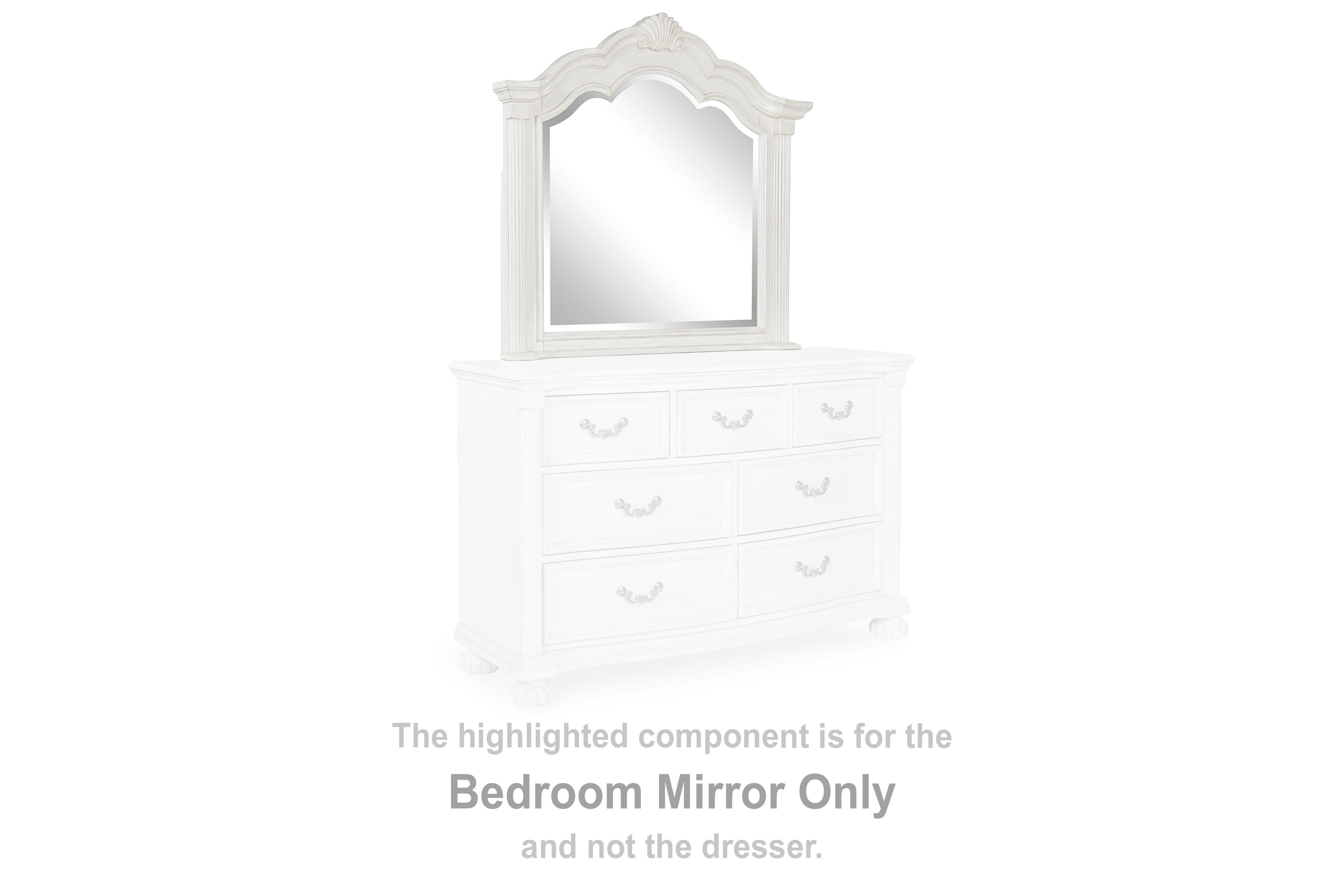 Orleans Furniture - Ashley Furniture - Montelaine Bedroom - Bedroom Mirror / Antique White - B795-36