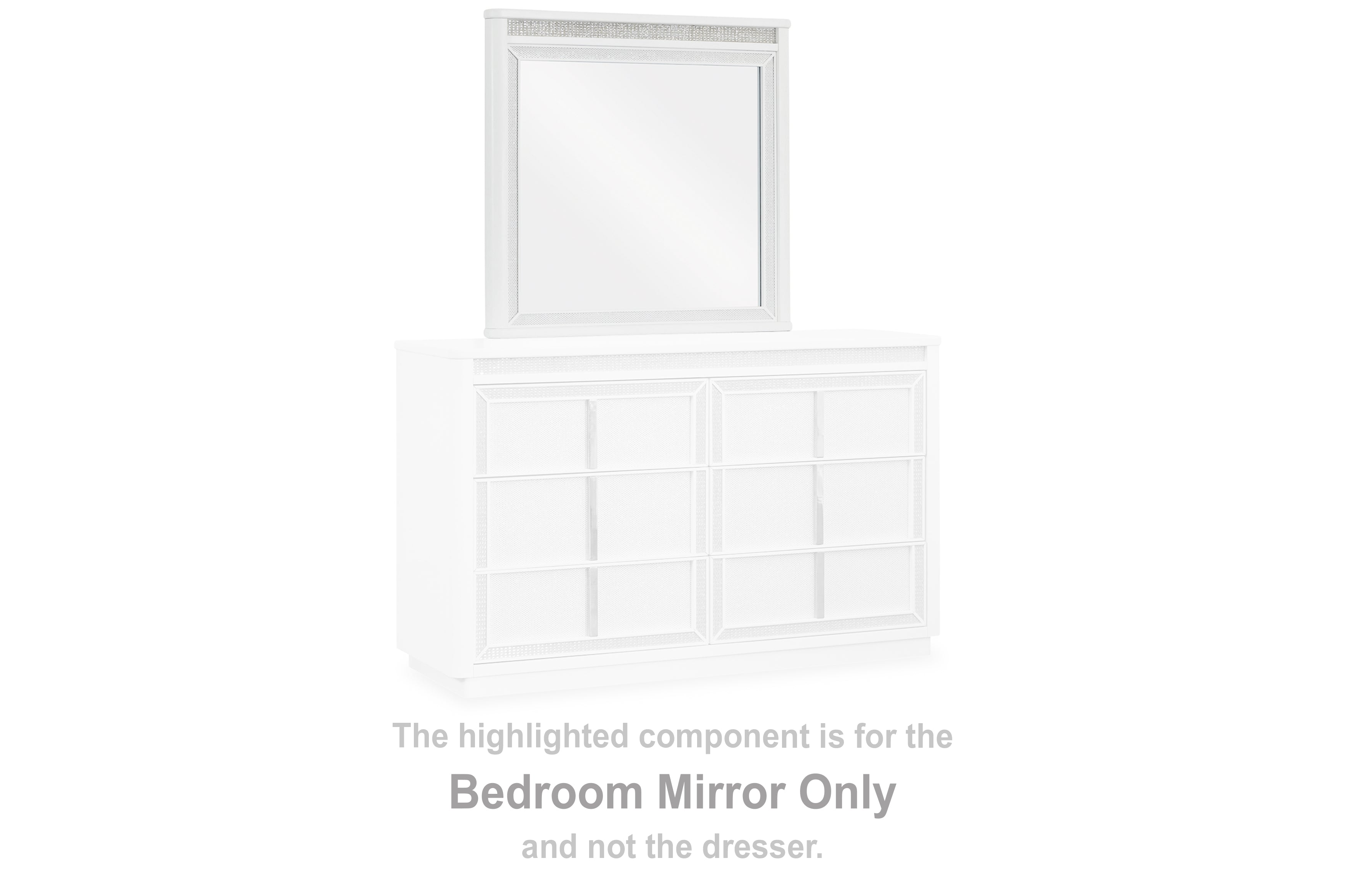 Orleans Furniture - Ashley Furniture - Chalanna Bedroom - Bedroom Mirror / White - B822-36