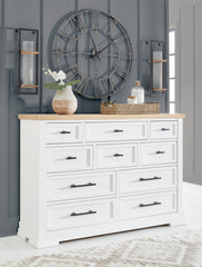 Orleans Furniture - Ashley Furniture - Ashbryn Bedroom - California King Panel Storage Bed / White/Natural - B844B5