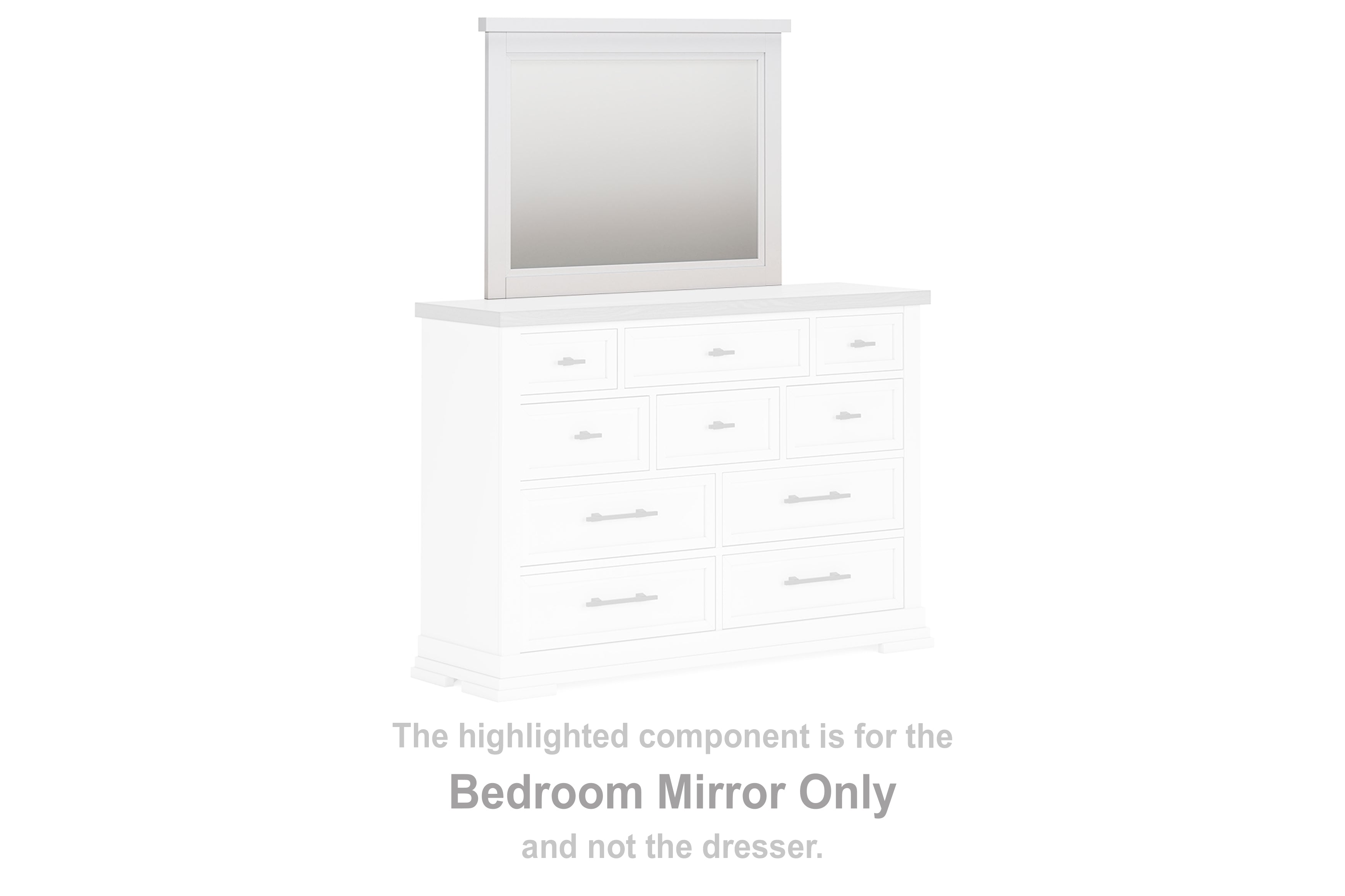 Orleans Furniture - Ashley Furniture - Ashbryn Bedroom - Bedroom Mirror / White/Natural - B844-36