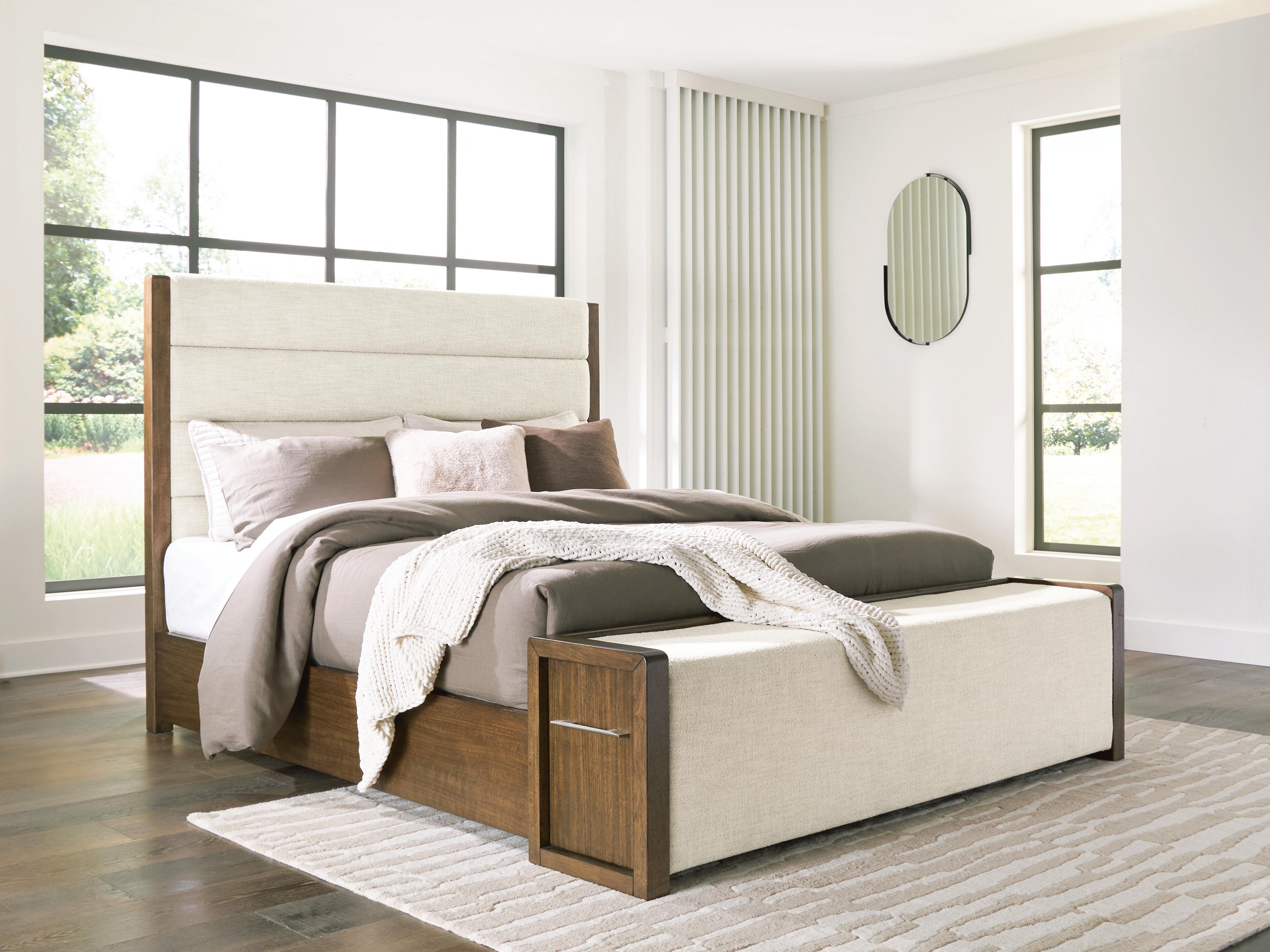 Orleans Furniture - Ashley Furniture - Marxmore Bedroom - California King Upholstered Storage Bed / Brown - B863B5