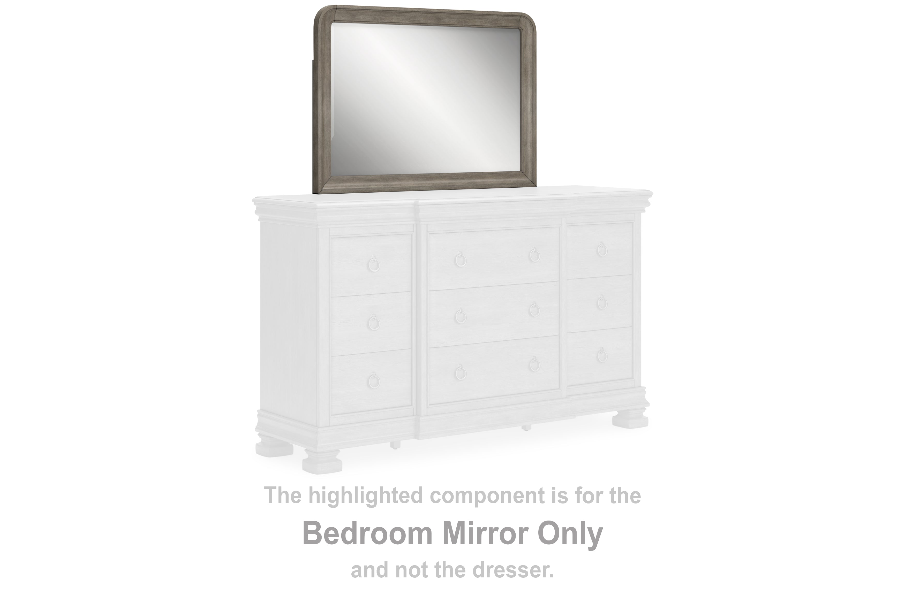 Orleans Furniture - Ashley Furniture - Lexorne Bedroom - Bedroom Mirror / Gray - B924-36