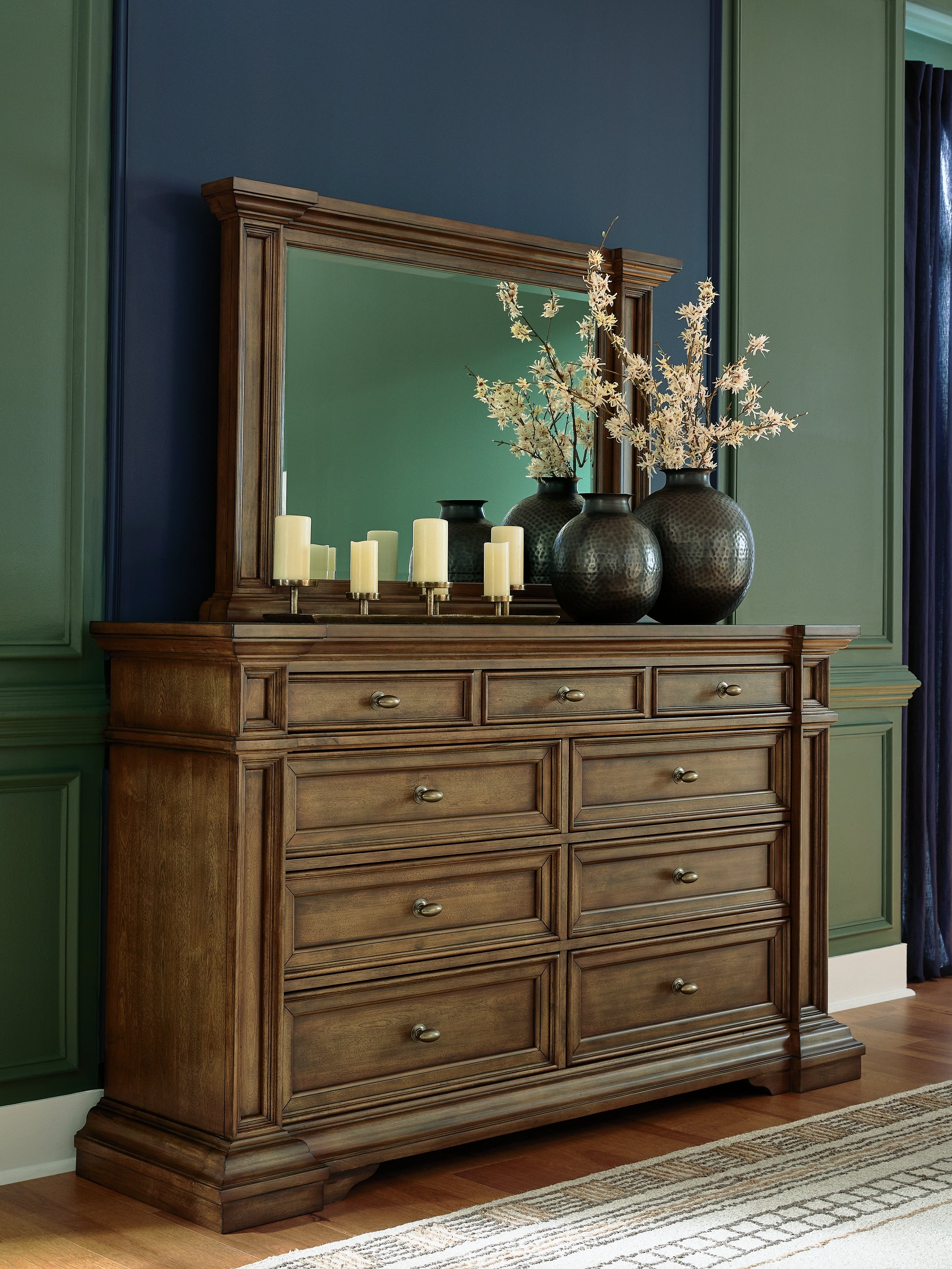 Orleans Furniture - Ashley Furniture - Frantanna Bedroom - Dresser and Mirror / Brown - PCB949B1