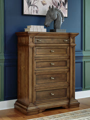 Orleans Furniture - Ashley Furniture - Frantanna Bedroom - Five Drawer Chest / Brown - PCB949-46