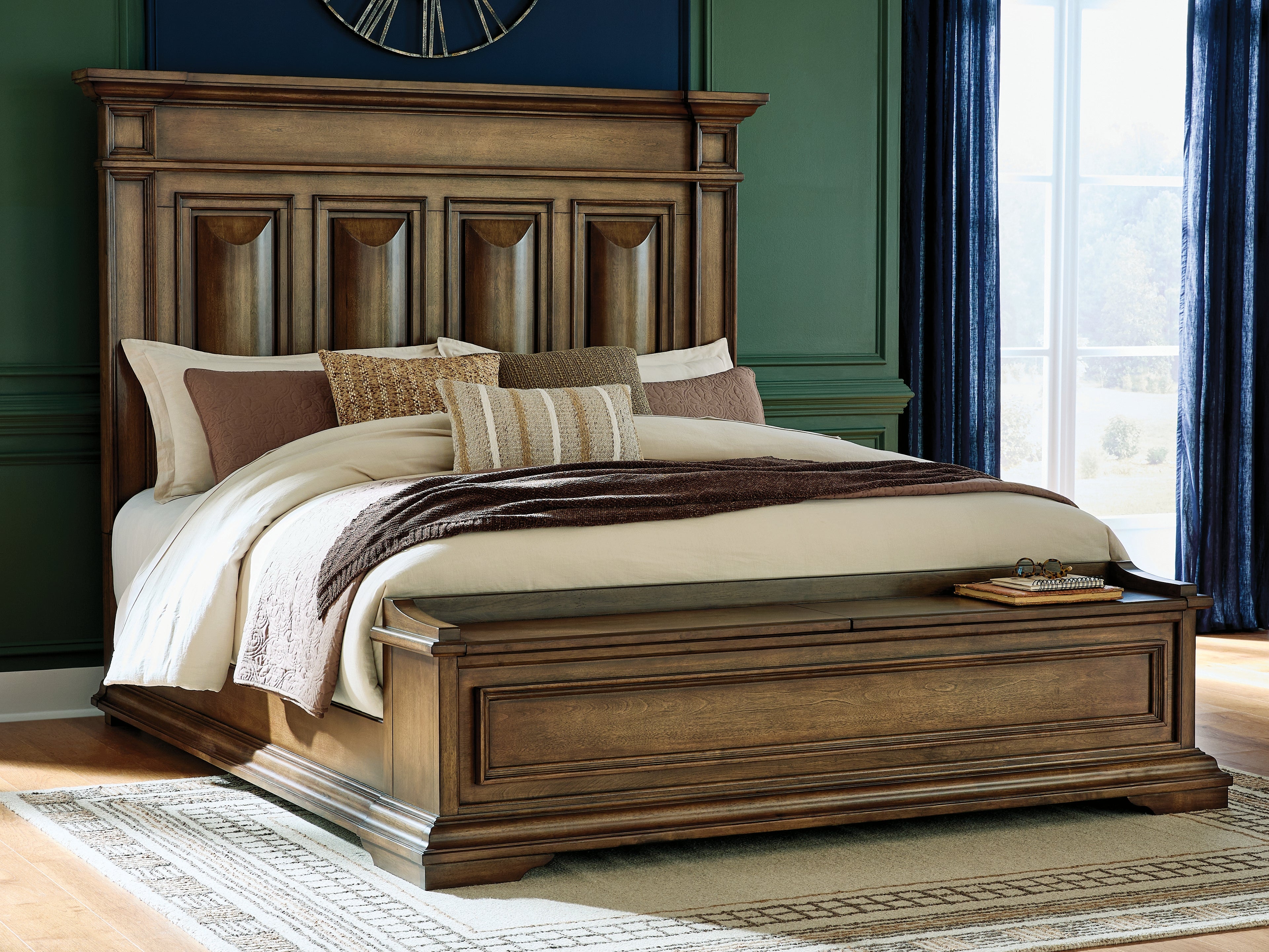 Orleans Furniture - Ashley Furniture - Frantanna Bedroom - King Panel Storage Bed / Brown - PCB949B8