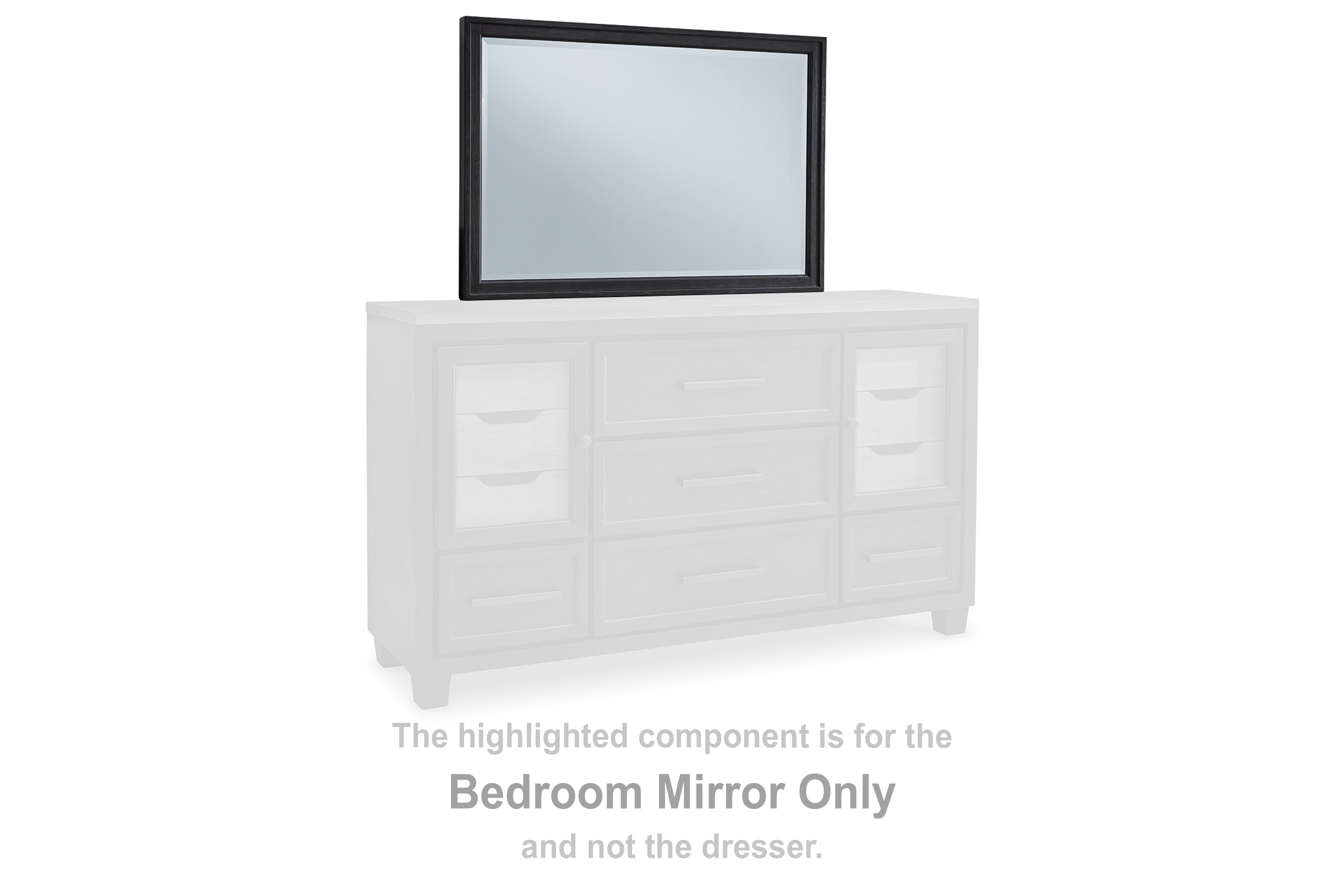 Orleans Furniture - Ashley Furniture - Foyland Bedroom - Bedroom Mirror / Black - B989-36