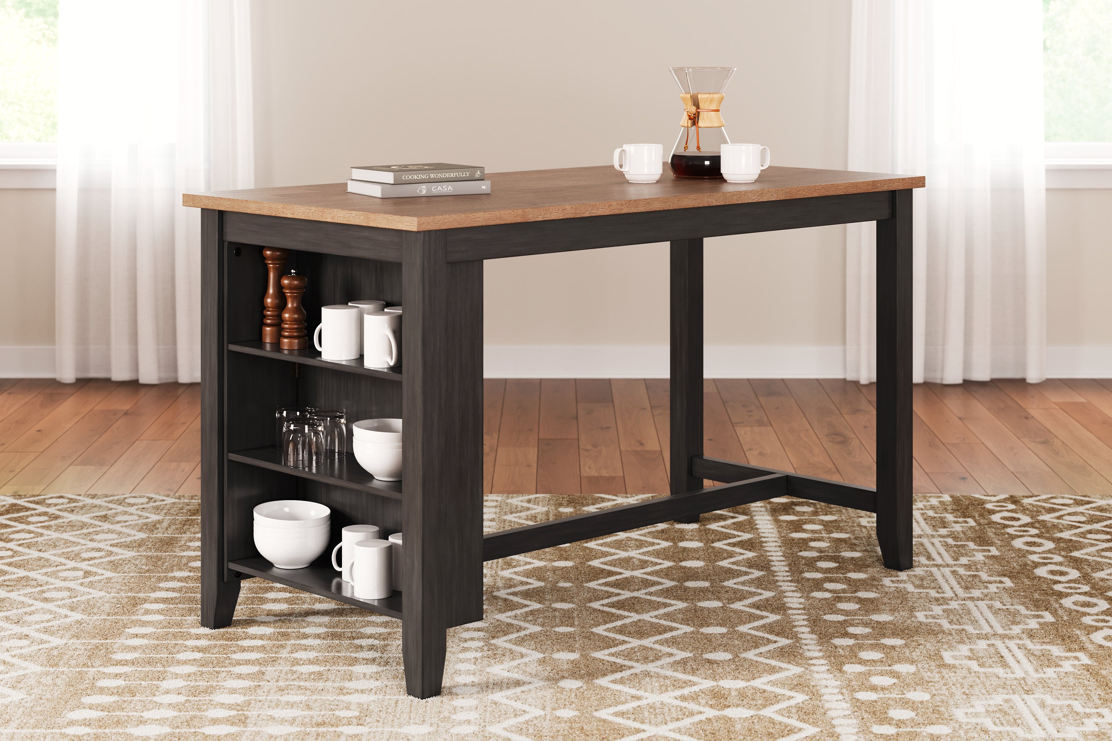 Orleans Furniture - Ashley Furniture - Gesthaven Dining Room - RECT Dining Room Counter Table / Natural/Brown - D396-13
