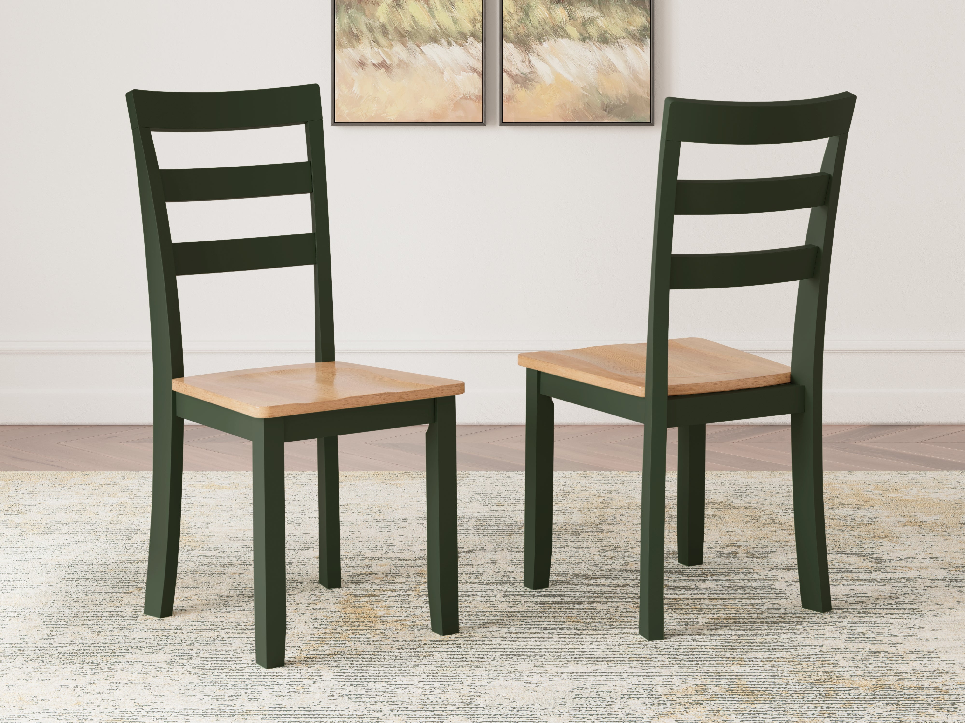 Orleans Furniture - Ashley Furniture - Gesthaven Dining Room - Dining Chair (Set of 2) / Natural/Green - D401-01X2