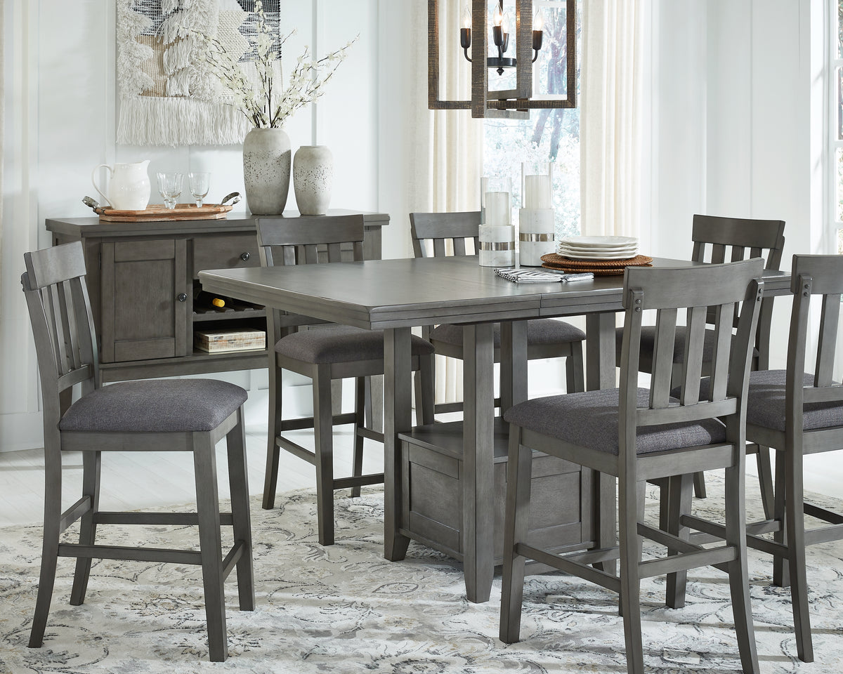 Orleans Furniture - Ashley Furniture - Hallanden Dining Room - Counter Height Bar Stool (Set of 2) / Two-tone Gray - D589-124X2