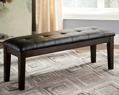 Orleans Furniture - Ashley Furniture - Haddigan Dining Bench - Large UPH Dining Room Bench / Dark Brown / 50"W x 16"D x 19"H - D596-00