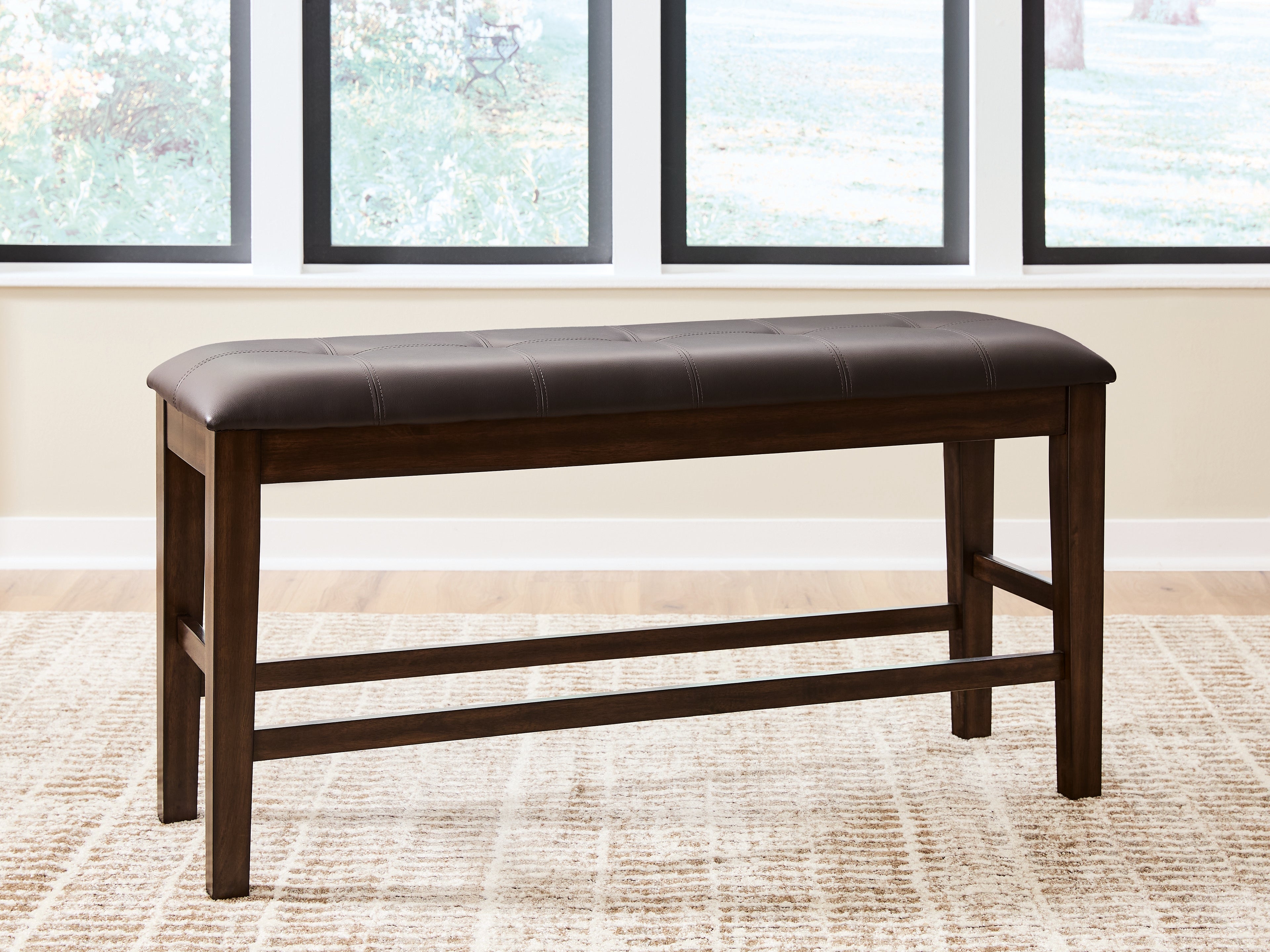 Orleans Furniture - Ashley Furniture - Haddigan Dining Room - DBL Counter UPH Bench (1/CN) / Dark Brown - D596-09