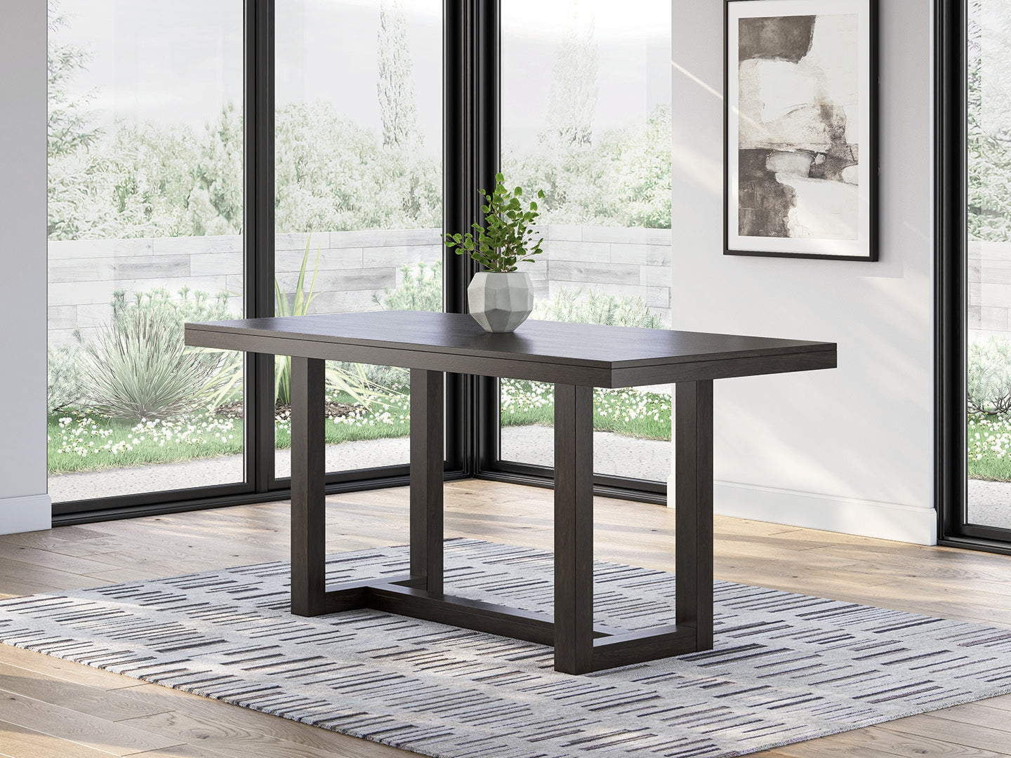 Orleans Furniture - Ashley Furniture - Neymorton Dining Room - RECT Dining Room Counter Table / Dark Grayish Brown - D618-13