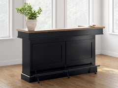 Orleans Furniture - Ashley Furniture - Wildenauer 78" Bar - Bar / Brown/Black - D634-65
