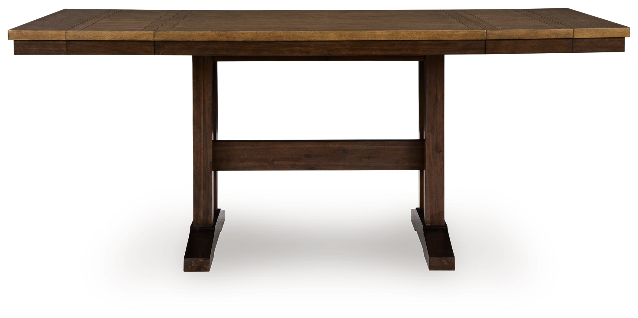 Orleans Furniture - Ashley Furniture - Rylandeen Dining Room - RECT DRM Counter EXT Table / Light Brown/Dark Brown / 86"W x 42"D x 36"H - PCD651-32