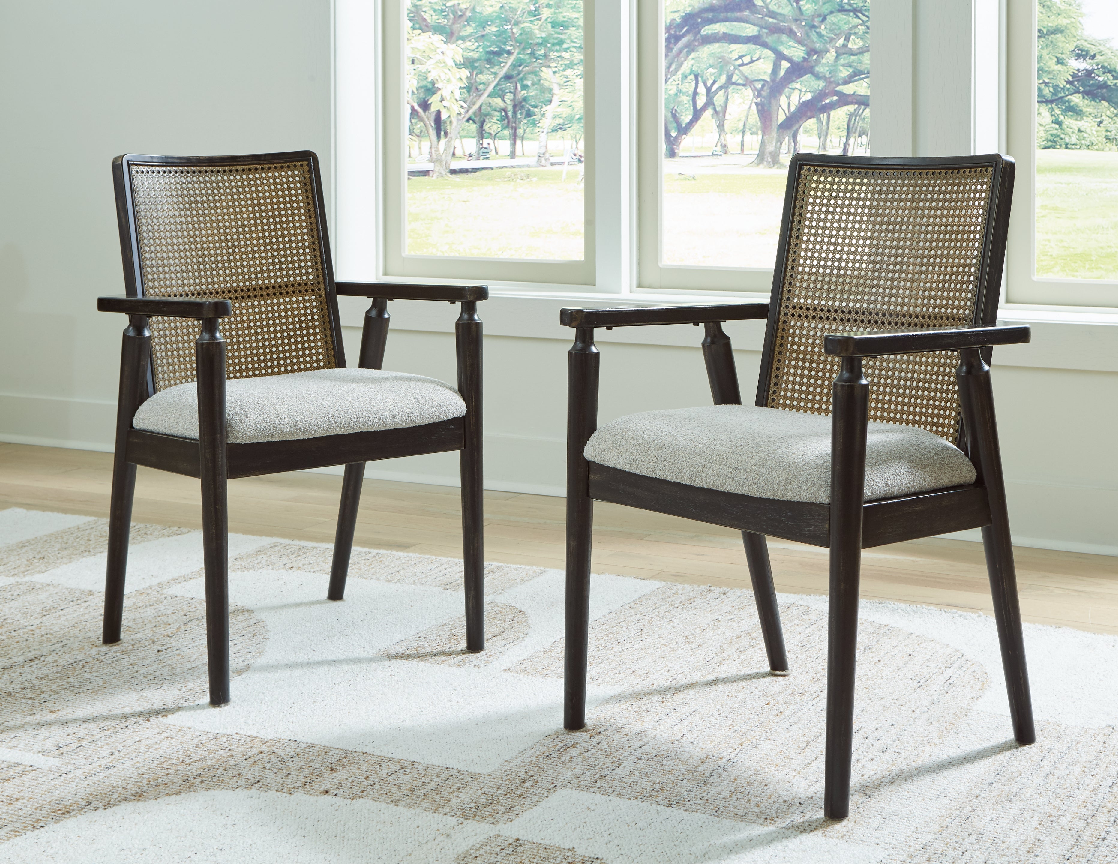 Orleans Furniture - Ashley Furniture - Galliden Dining Room - Dining Chair (Set of 2) / Black/Brown - D841-02AX2