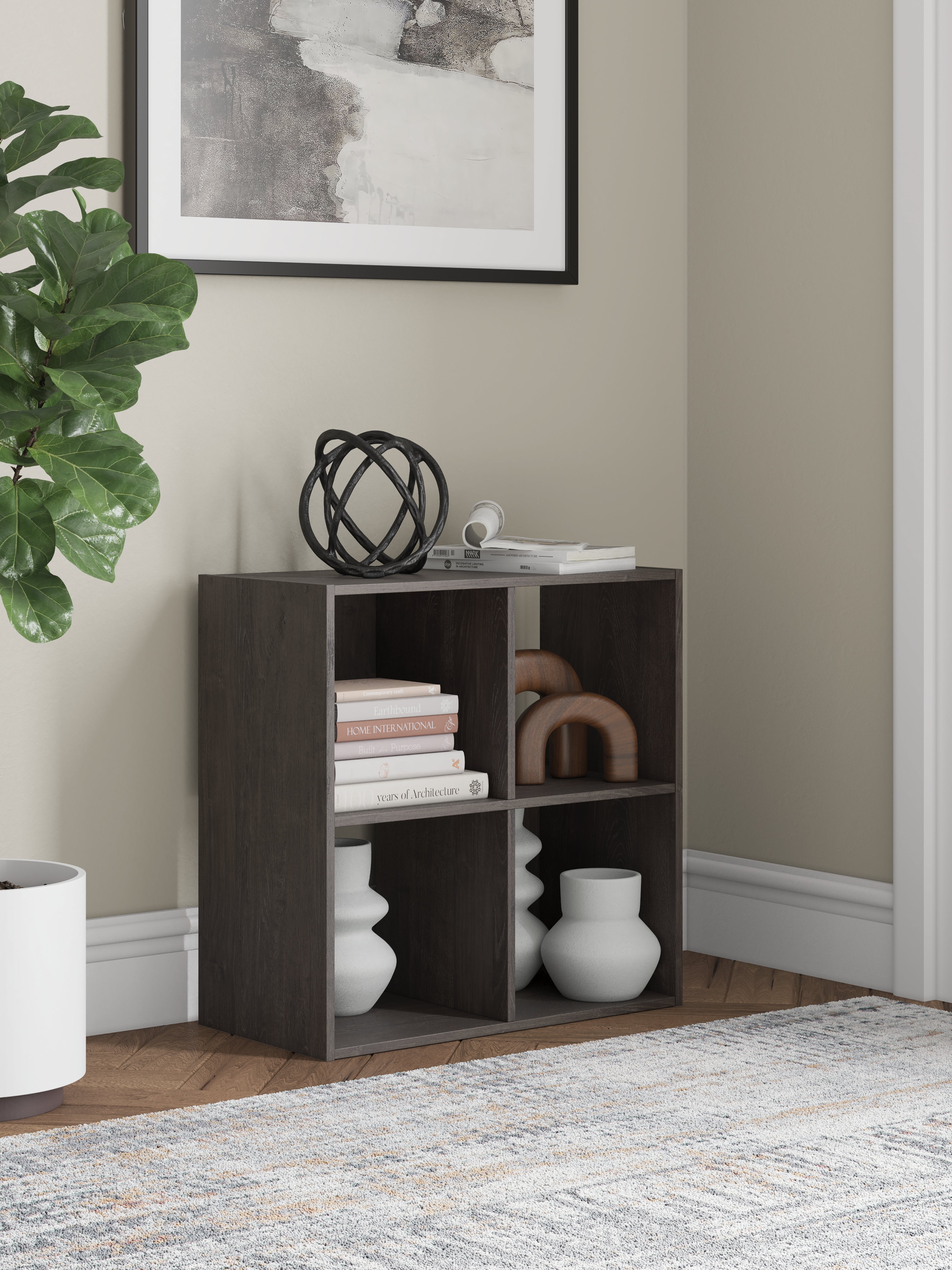Orleans Furniture - Ashley Furniture - Piperton Four Cube Organizer - Four Cube Organizer / Charcoal - EA5514-2X2