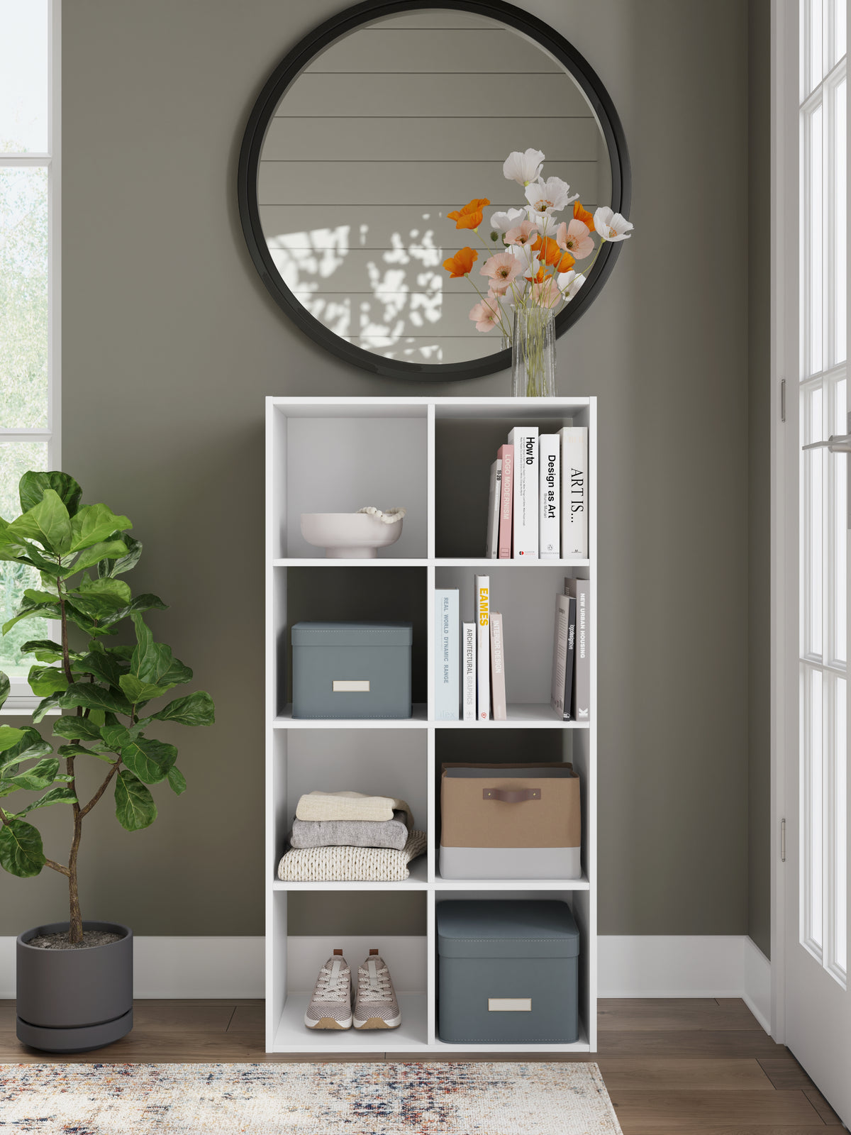 Orleans Furniture - Ashley Furniture - Onita Eight Cube Organizer - Eight Cube Organizer / White - EA9630-4X2