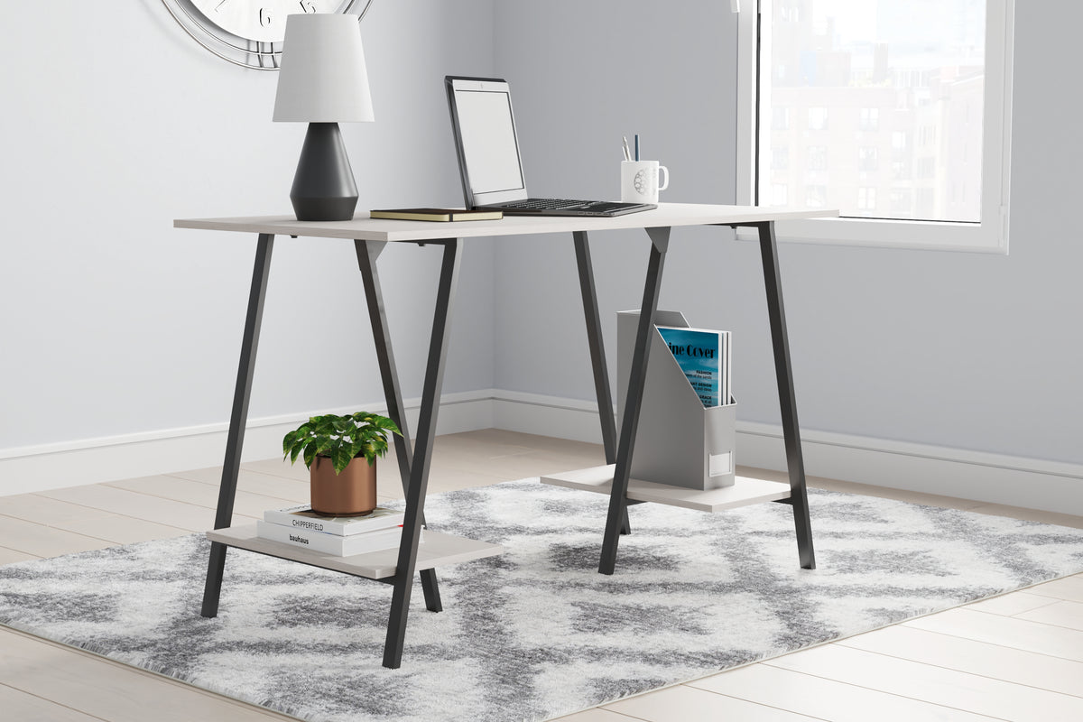 Orleans Furniture - Ashley Furniture - Bayflynn Office Desk - Home Office Desk / White/Black - H288-27