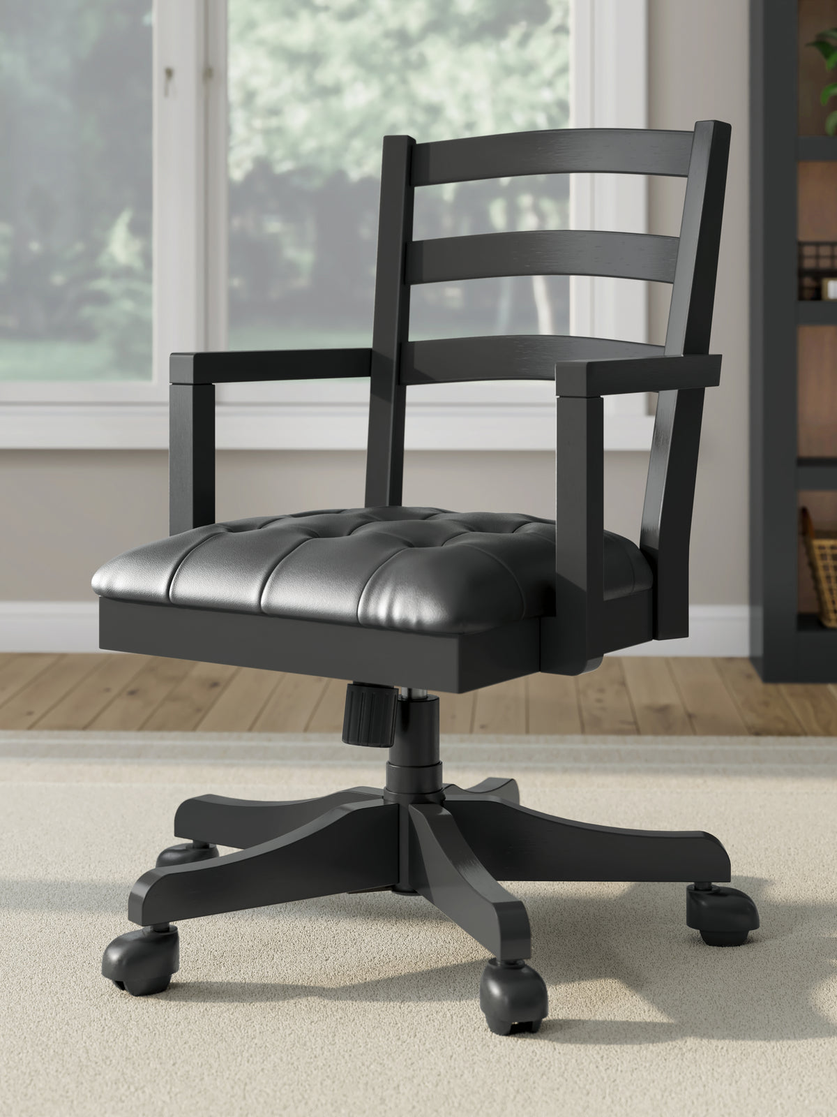 Orleans Furniture - Ashley Furniture - Wildenauer Home Office Desk Chair - Home Office Swivel Desk Chair / Black - H664-01A