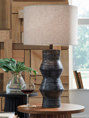 Orleans Furniture - Ashley Furniture - Kerbert Lighting - 2-Piece Lamp Set / Distressed Black - L100824X2