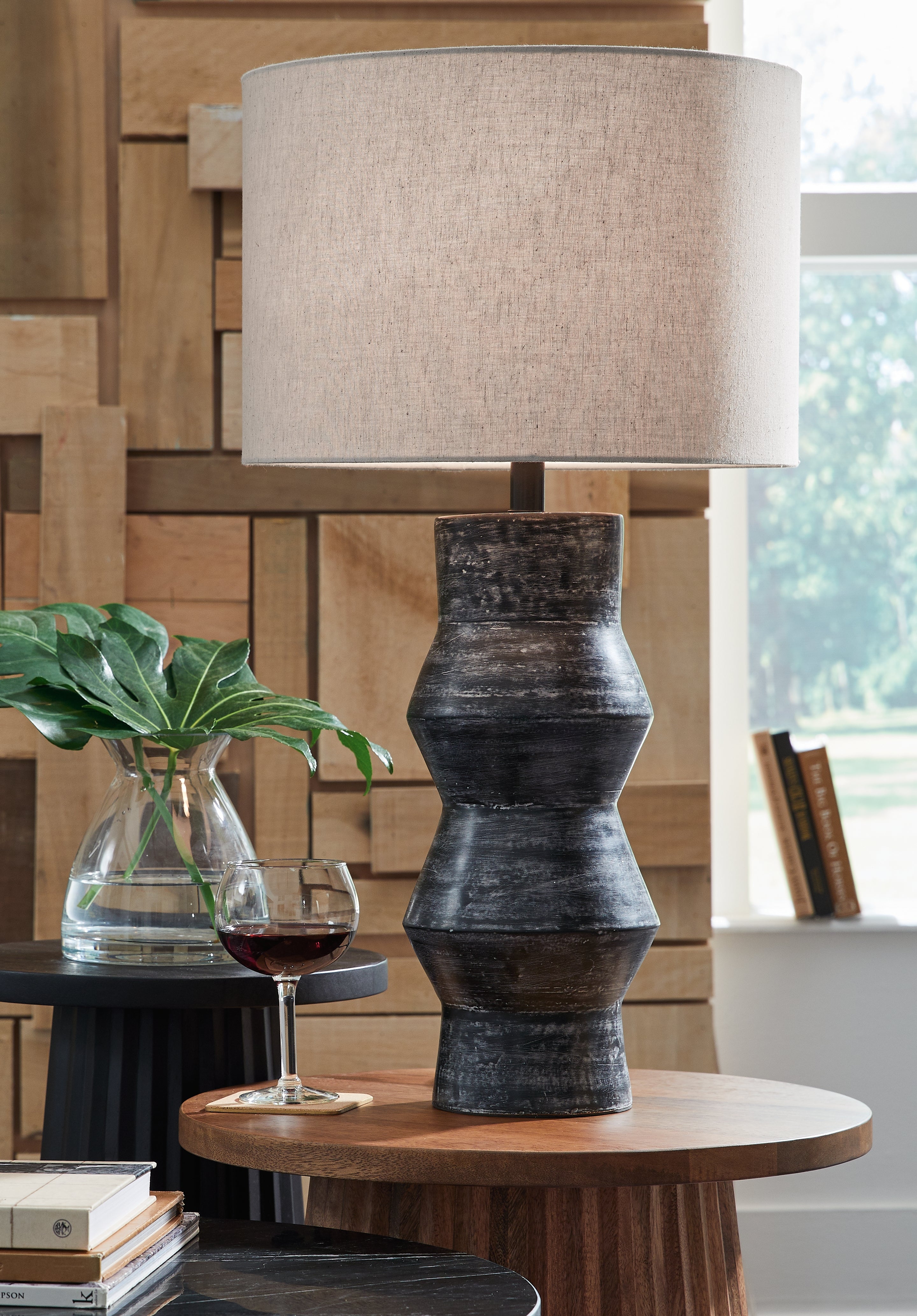 Orleans Furniture - Ashley Furniture - Kerbert Lighting - 2-Piece Lamp Set / Distressed Black - L100824X2