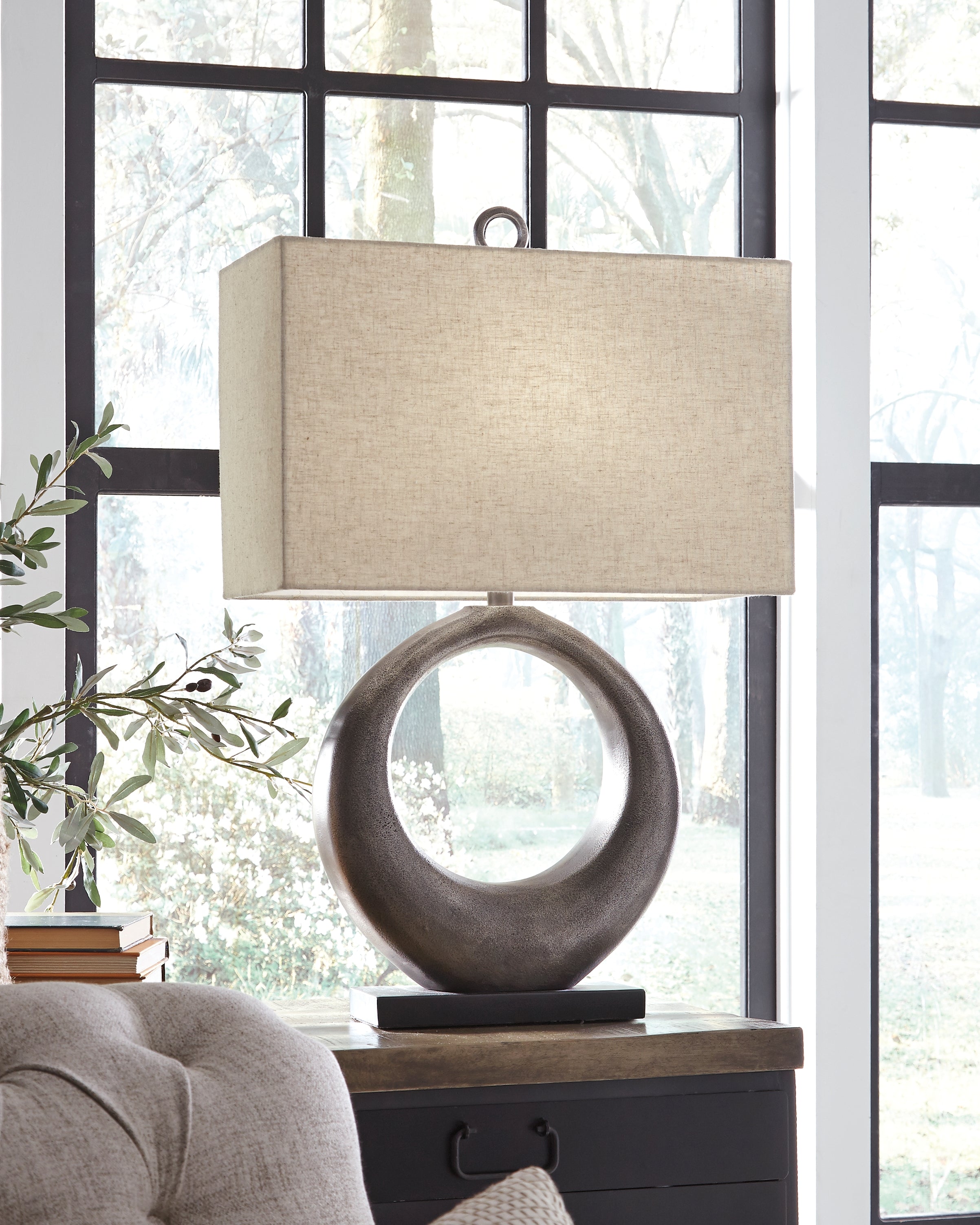 Orleans Furniture - Ashley Furniture - Saria Lighting - Table Lamp (Set of 2) / Antique Silver Finish - L207394X2