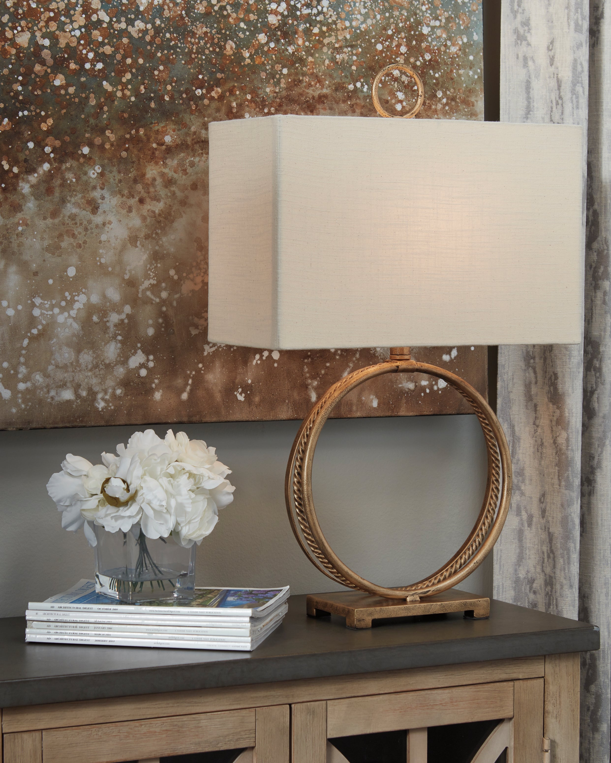 Orleans Furniture - Ashley Furniture - Mahala Lighting - Table Lamp (Set of 2) / Antique Gold Finish - L208124X2