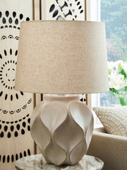 Orleans Furniture - Ashley Furniture - Edselham Lighting - Paper Table Lamp (1/CN) / Distressed Cream - L235974
