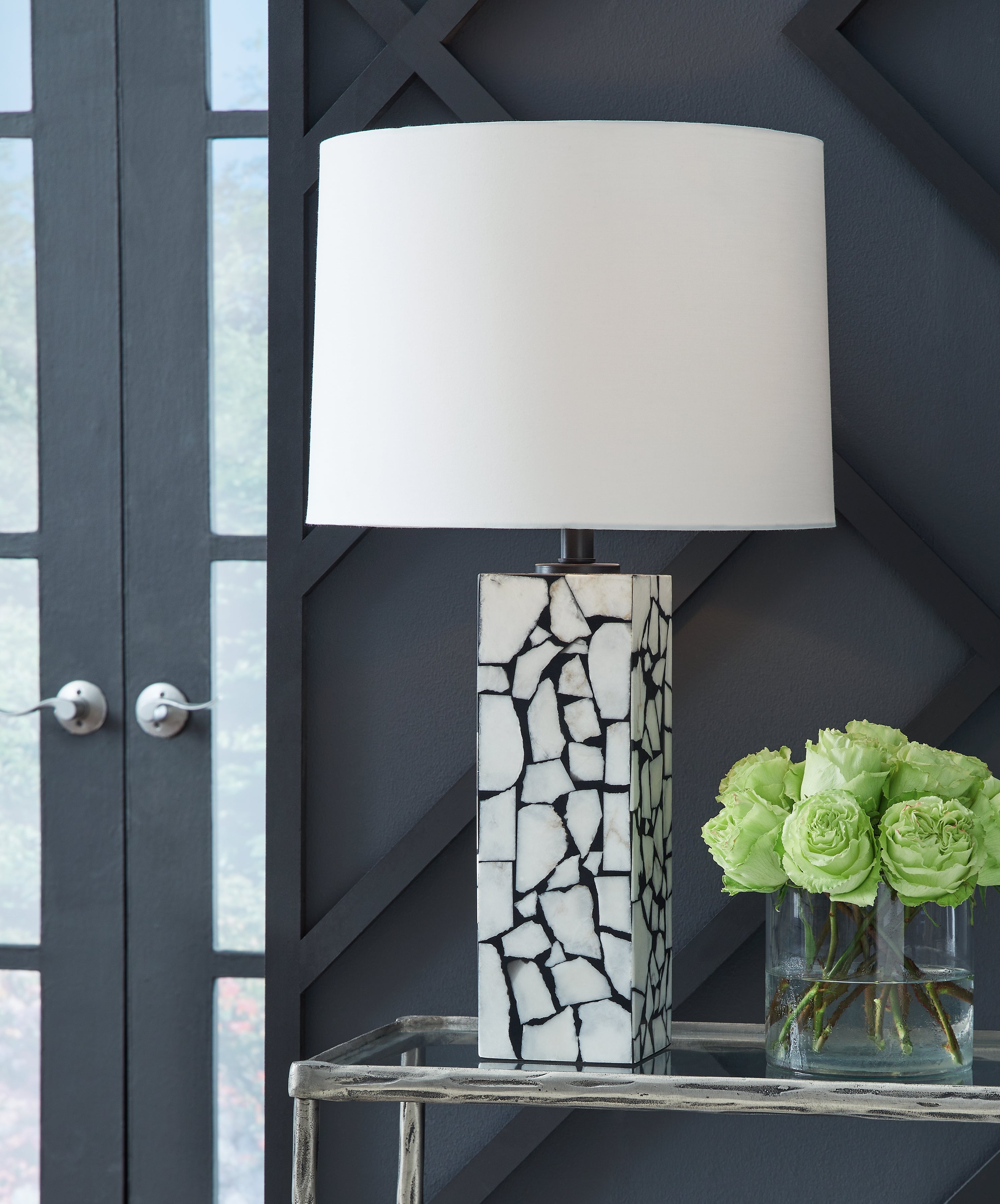 Orleans Furniture - Ashley Furniture - Macaria Lighting - Table Lamp (Set of 2) / White/Black - L429044X2