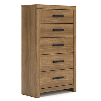 Orleans Furniture - Ashley Furniture - Broachmyn Bedroom - Five Drawer Chest / Auburn - PCB1116-46