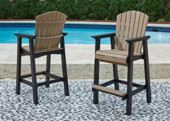 Orleans Furniture - Ashley Furniture - Fairen Trail Outdoor - Square Counter TBL w/UMB OPT / Black/Driftwood - P211-632