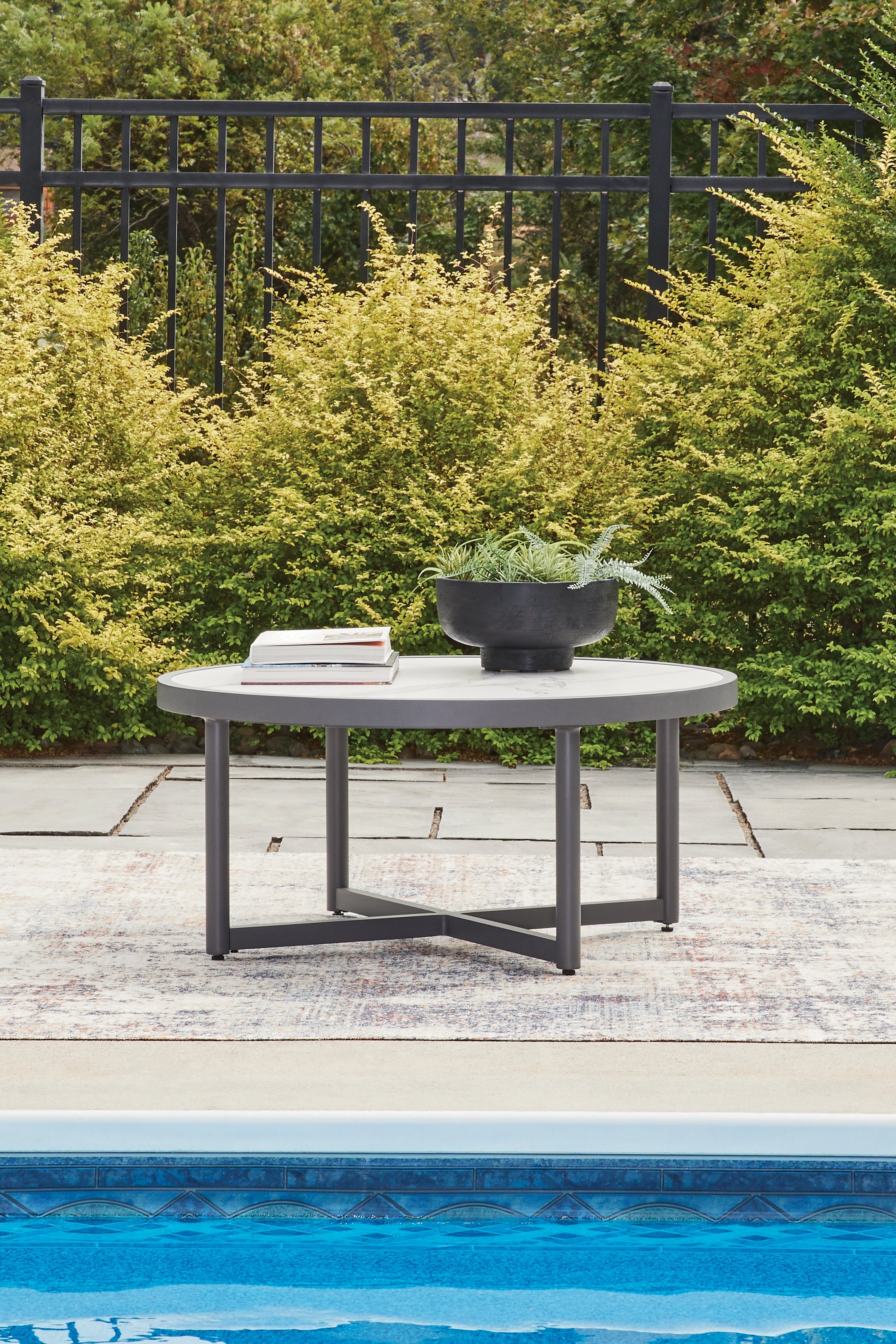Orleans Furniture - Ashley Furniture - Ocean Beach Outdoor - Round Cocktail Table / Gray - PCP510-708