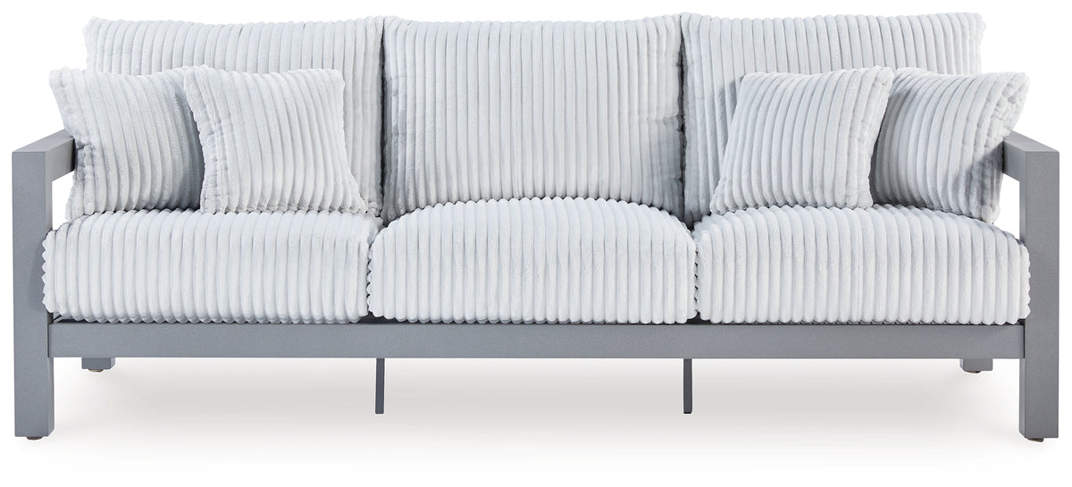 Orleans Furniture - Ashley Furniture - Hurley Park Outdoor - Sofa with Cushion / Gray - PCP695-838