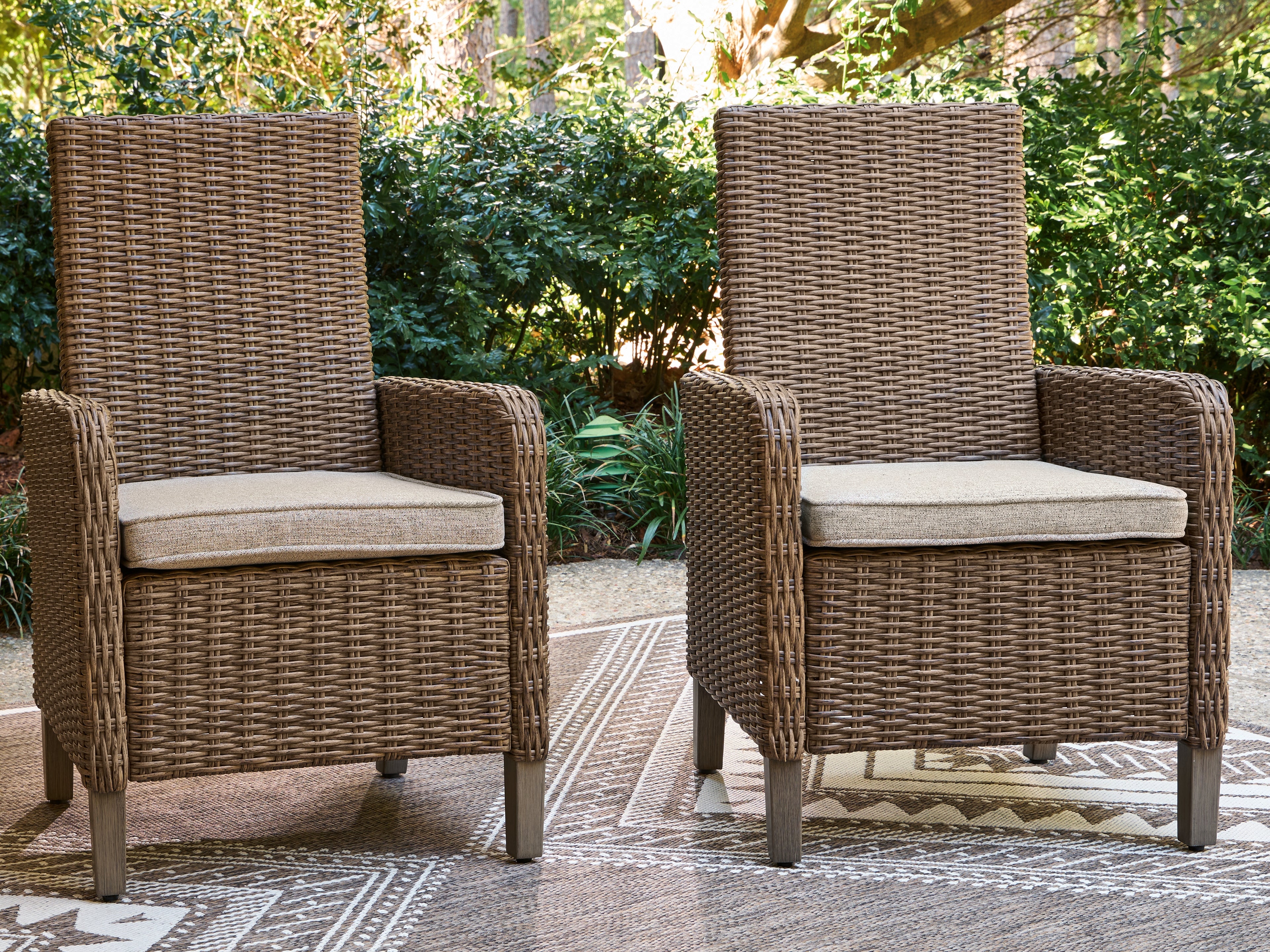 Orleans Furniture - Ashley Furniture - Laguna Heights Outdoor - Arm Chair With Cushion (Set of 2) / Beige - PCP790-601A