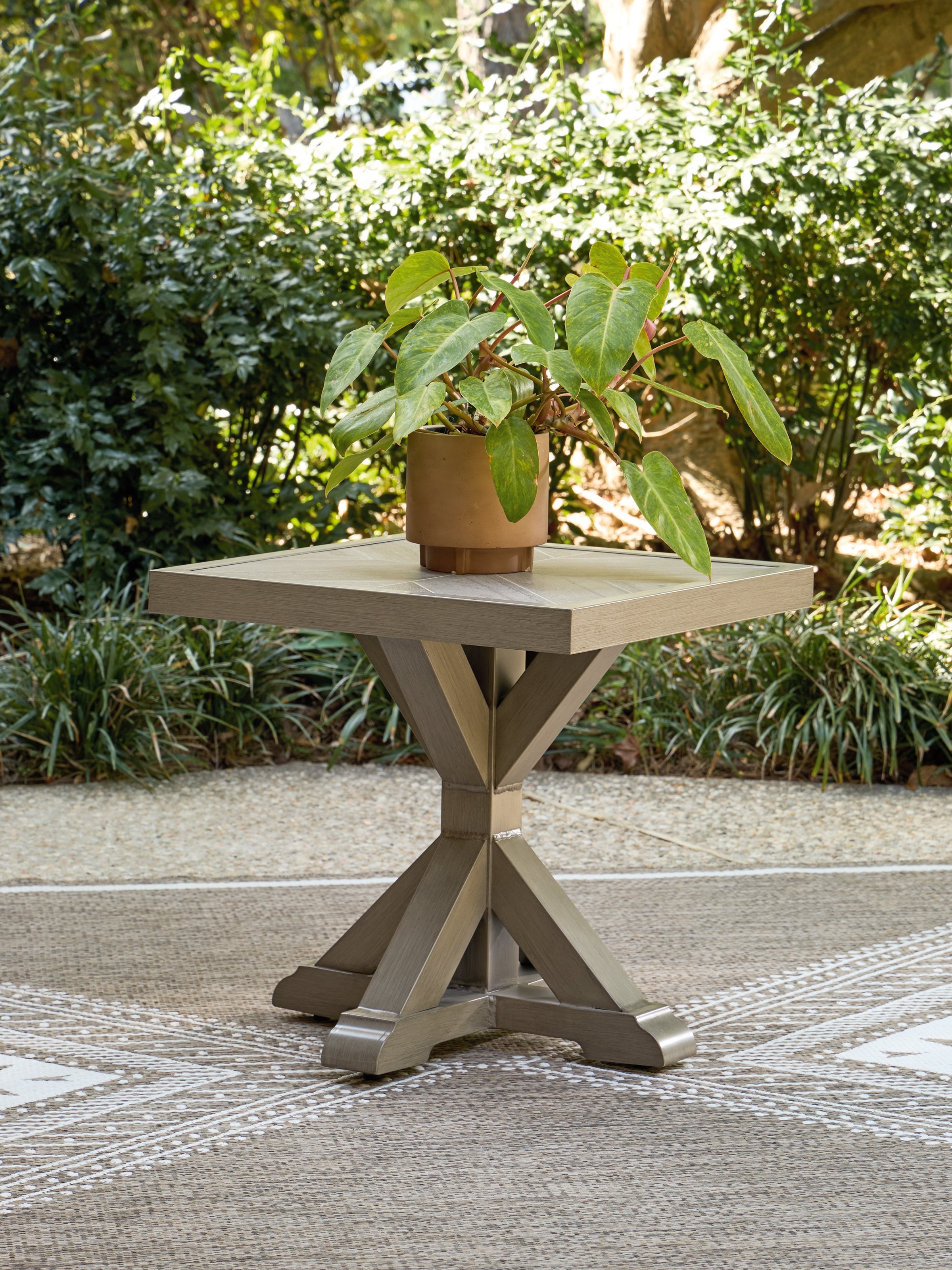 Orleans Furniture - Ashley Furniture - Laguna Heights Outdoor - Square End Table / Beige - PCP790-702