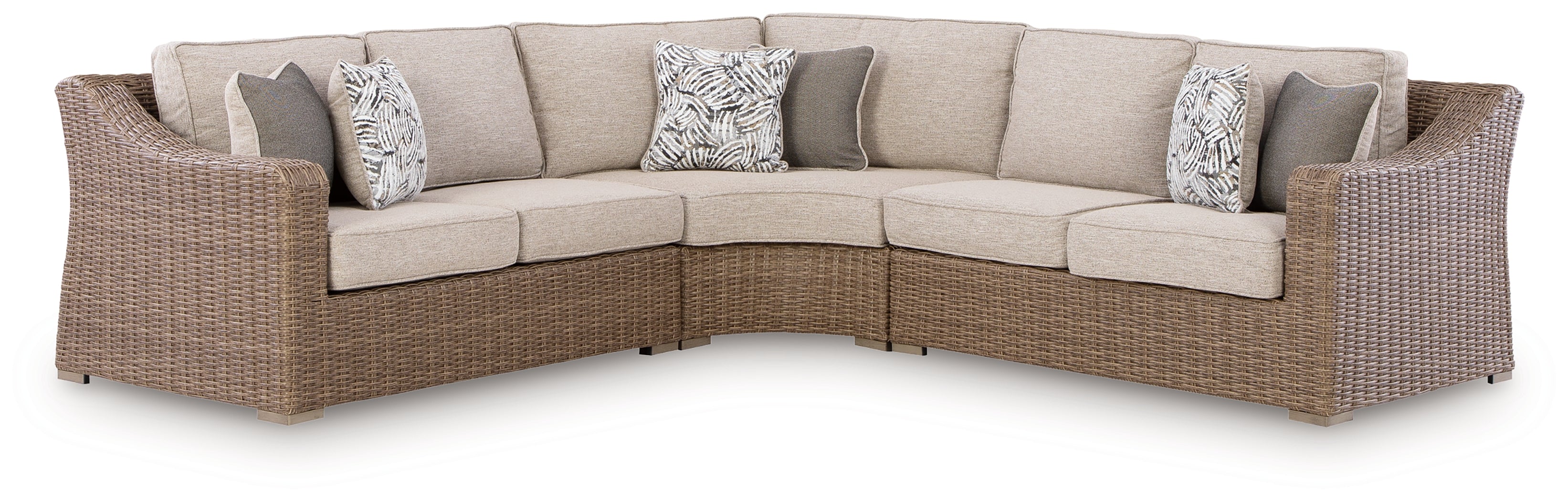 Orleans Furniture - Ashley Furniture - Laguna Heights Outdoor - 3-Piece Outdoor Sectional / Beige - PCP790P1