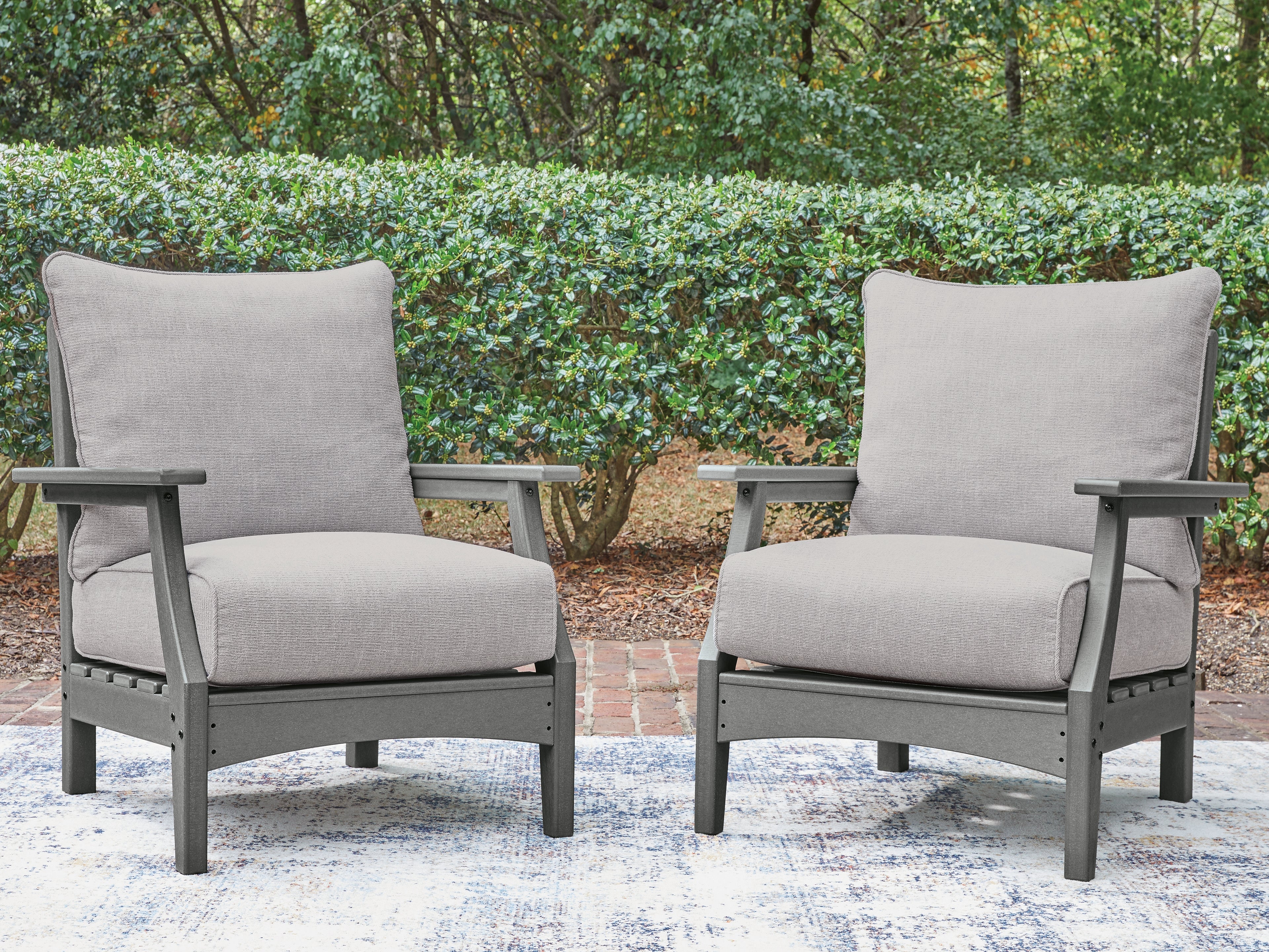 Orleans Furniture - Ashley Furniture - Cove Beach Outdoor - Lounge Chair w/Cushion (Set of 2) / Gray - PCP803-820