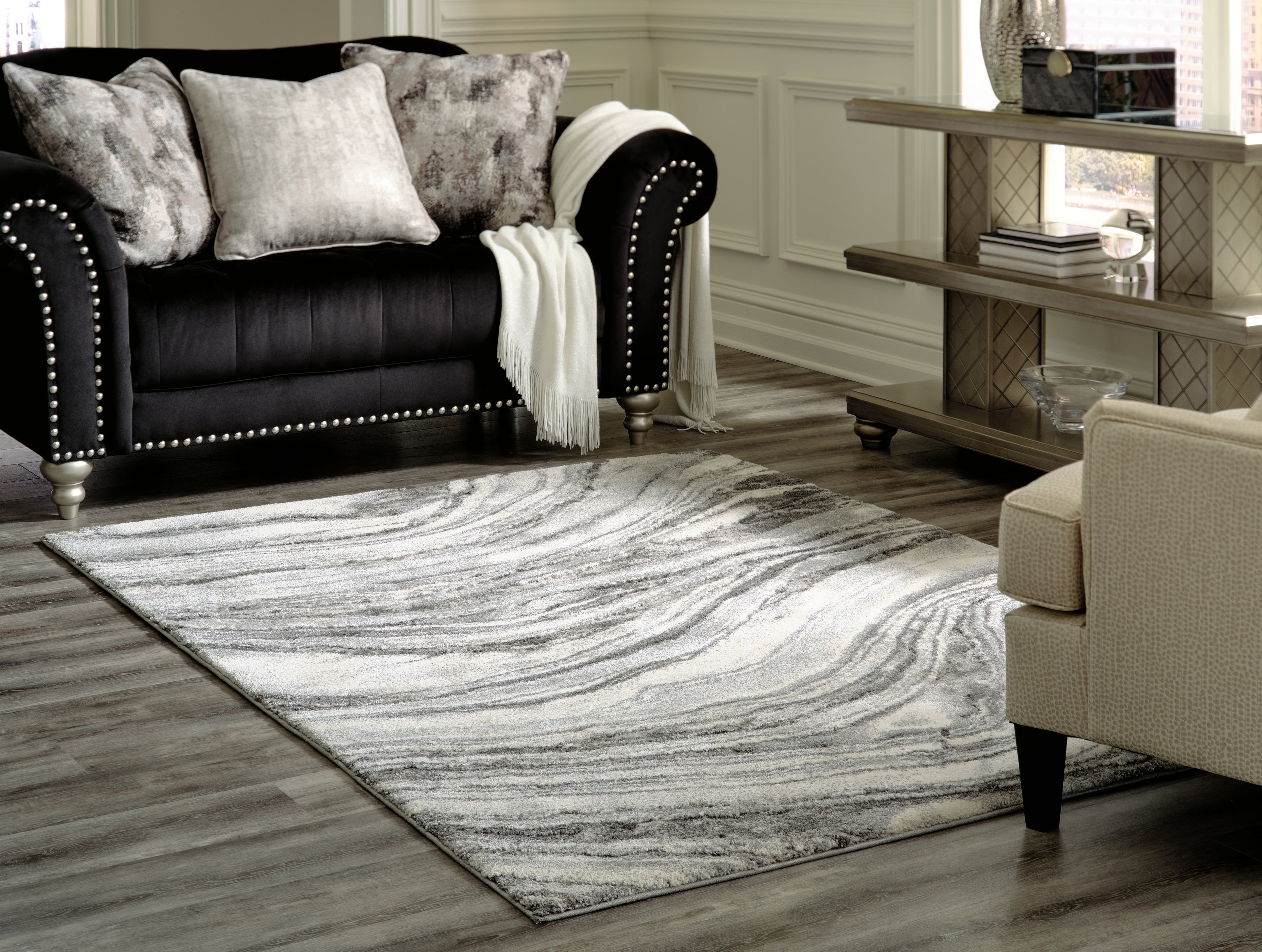 Orleans Furniture - Ashley Furniture - Wysdale Rug - 7'10" x 10'3" Rug / Ivory/Gray - R404901