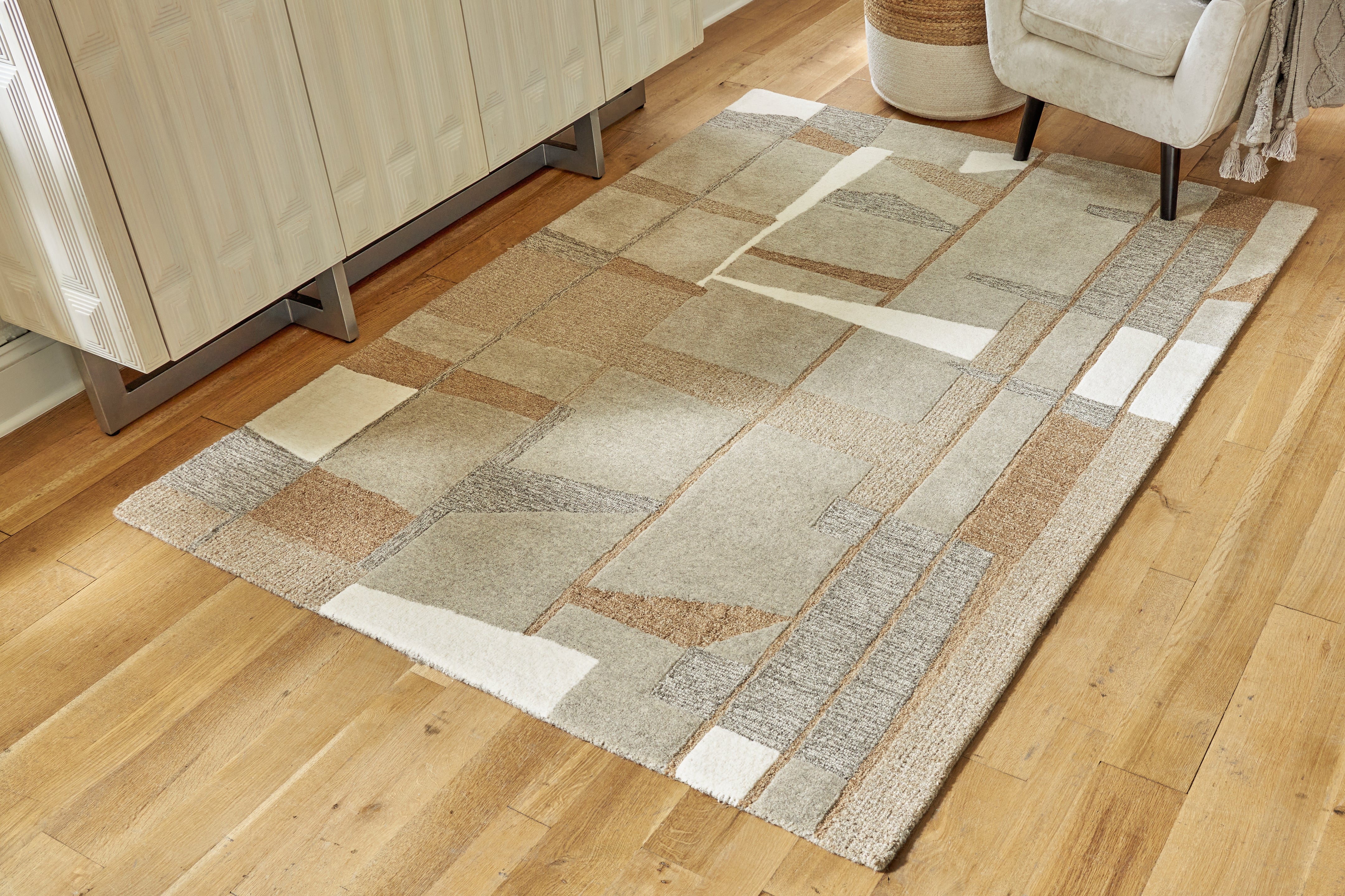 Orleans Furniture - Ashley Furniture - Abbotton Rug - 8' x 10' Rug / Taupe/Gray/Caramel - R406331