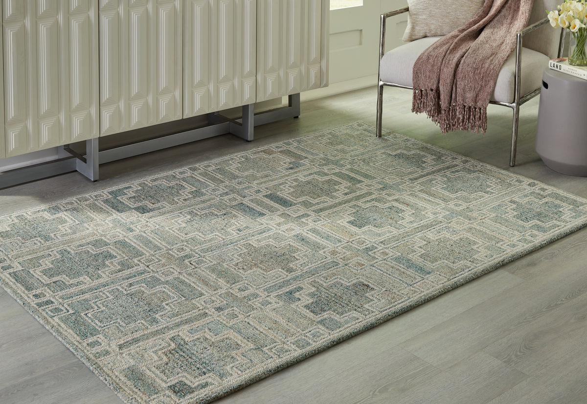 Orleans Furniture - Ashley Furniture - Jossland Rug - 8' x 10' Rug / Green/Ivory - R406911