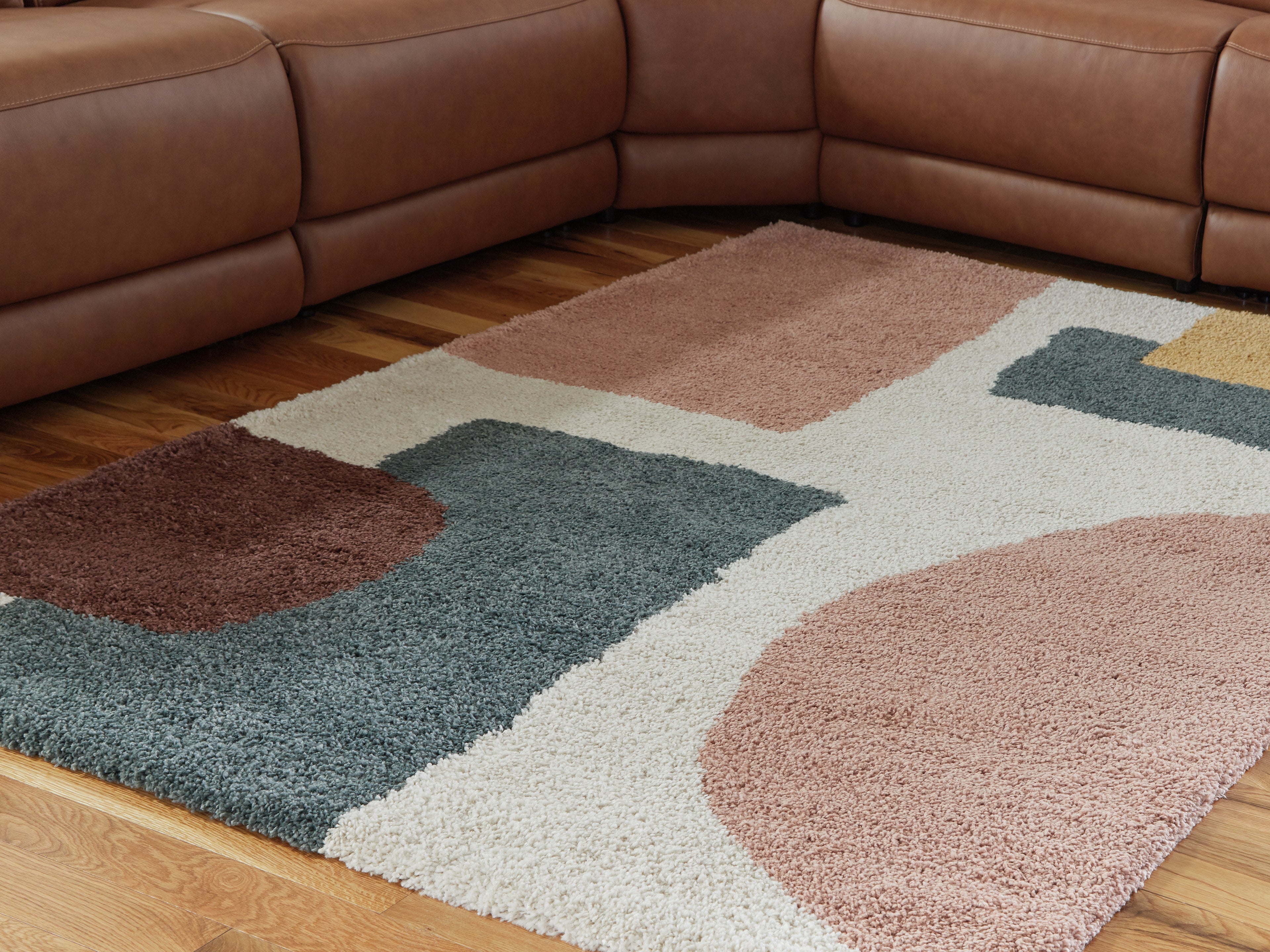 Orleans Furniture - Ashley Furniture - Flynnwick Rug - 8' x 10' Rug / Cream/Pink/Gray - R407181