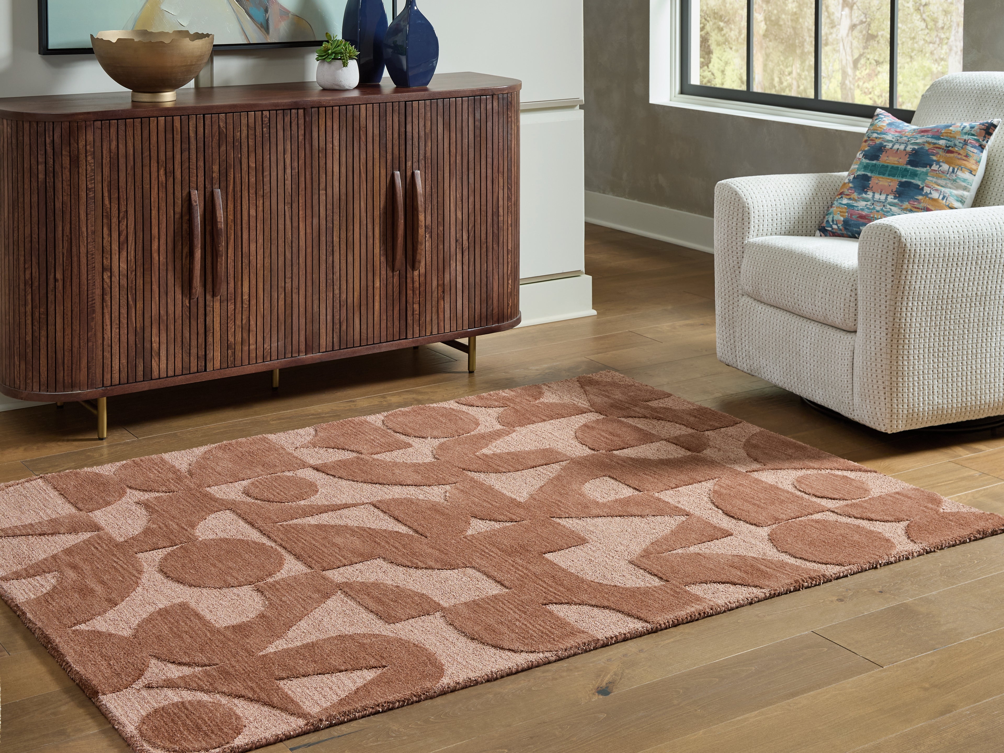 Orleans Furniture - Ashley Furniture - Perrenton Rug - 5' x 7' Rug / Clay - R407202