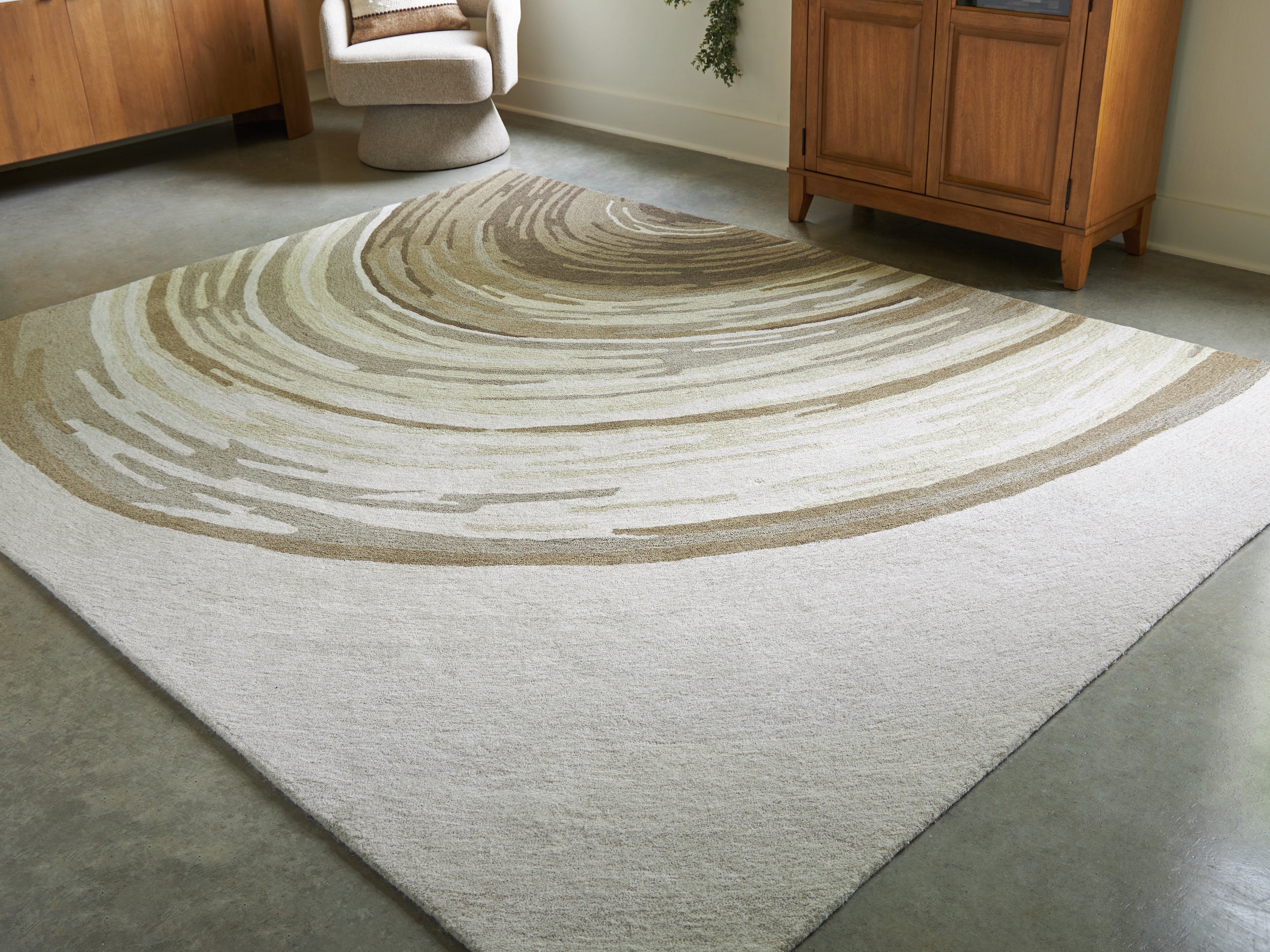 Orleans Furniture - Ashley Furniture - Rizwana Rug - 5' x 7' Area Rug / Ivory/Brown/Gray - R407762