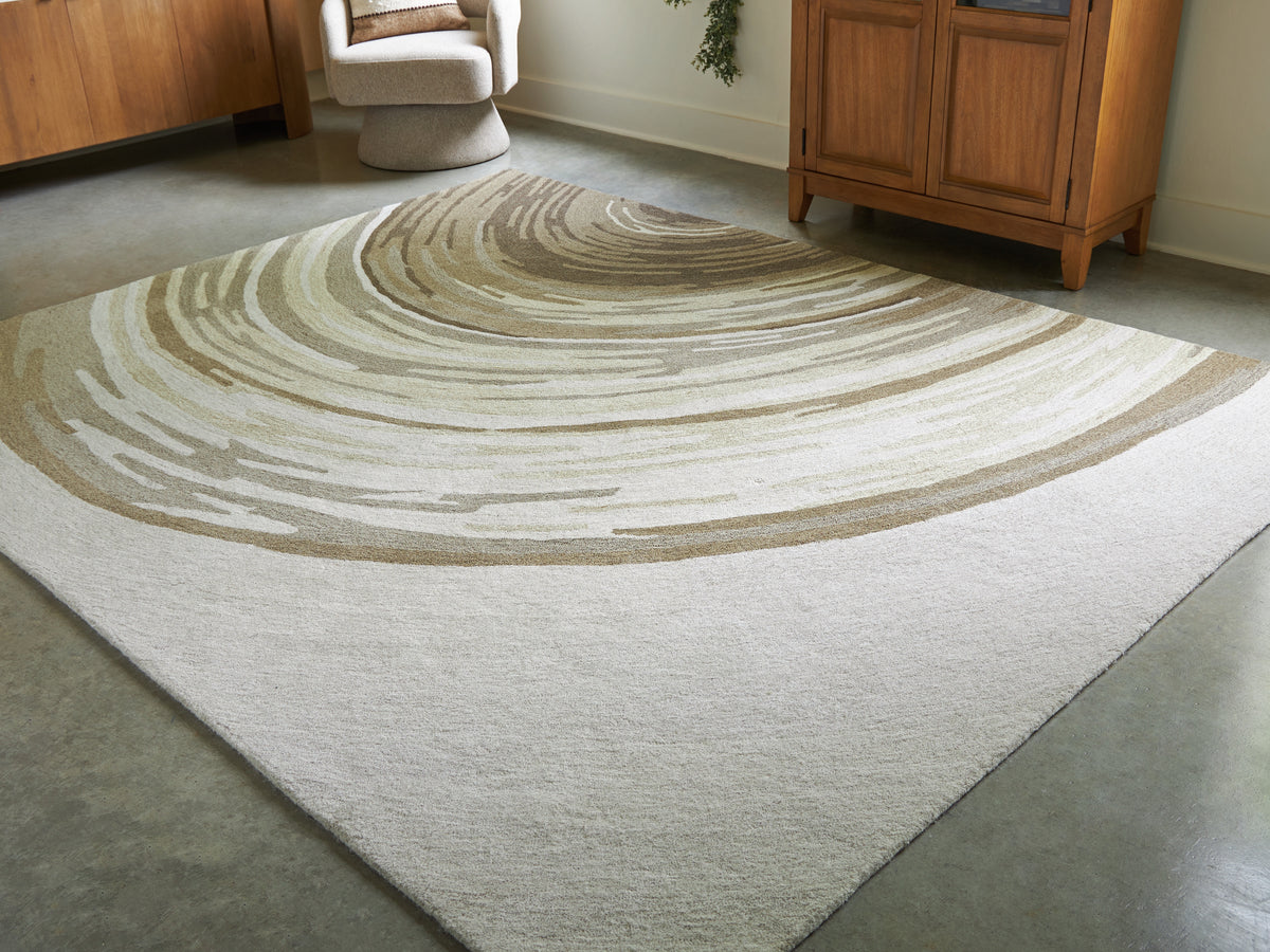 Orleans Furniture - Ashley Furniture - Rizwana Rug - 5' x 7' Area Rug / Ivory/Brown/Gray - R407762