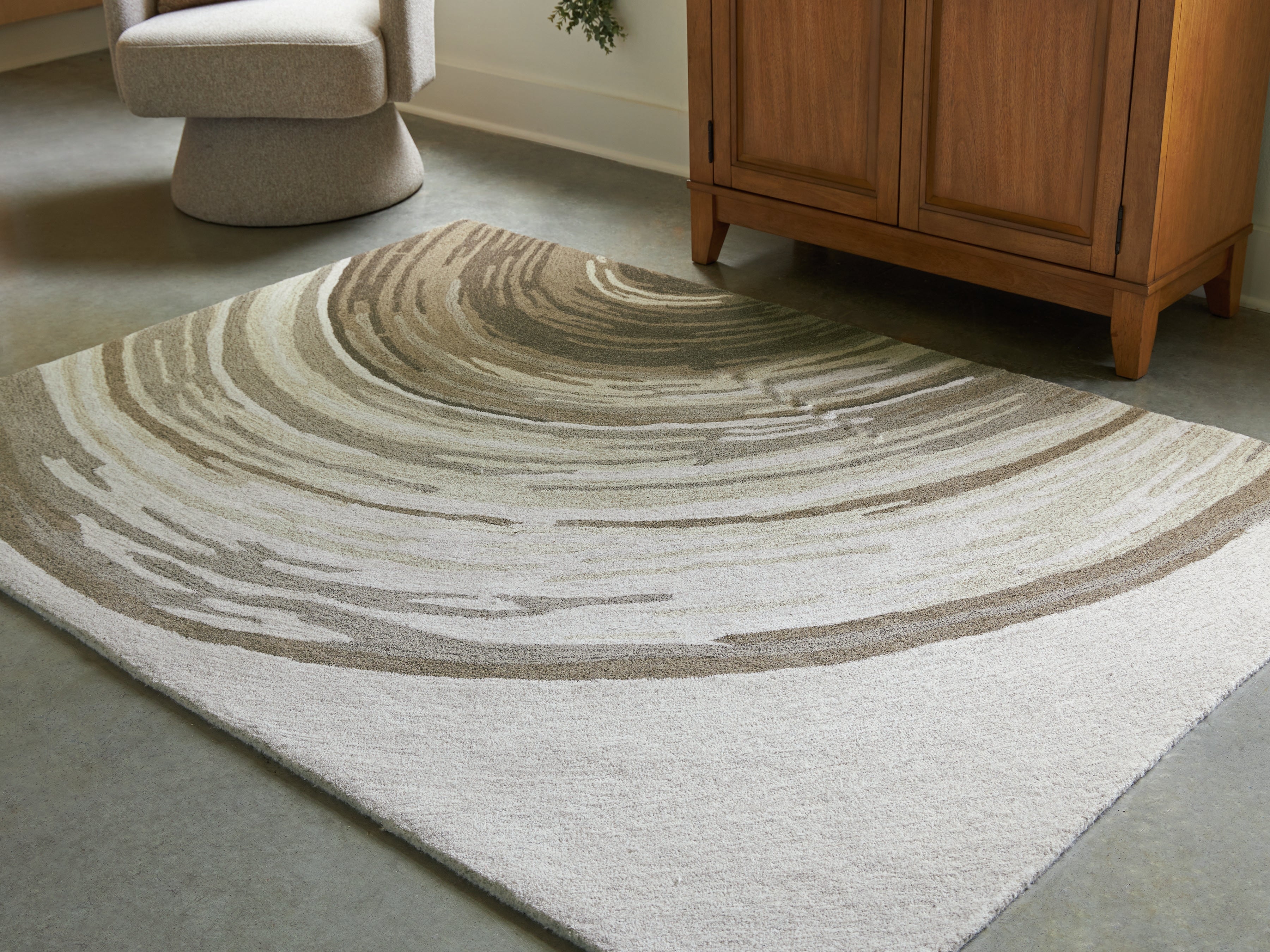 Orleans Furniture - Ashley Furniture - Rizwana Rug - 5' x 7' Area Rug / Ivory/Brown/Gray - R407762