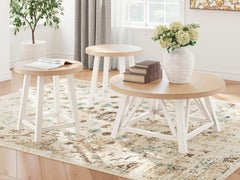 Orleans Furniture - Ashley Furniture - Fawndell Table (Set of 3) - Occasional Table Set (3/CN) / Antique White/Brown - T193-13