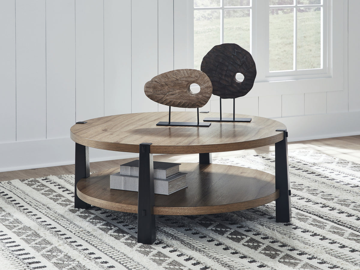 Orleans Furniture - Ashley Furniture - Ridgester Coffee Table - Round Cocktail Table - T518-8